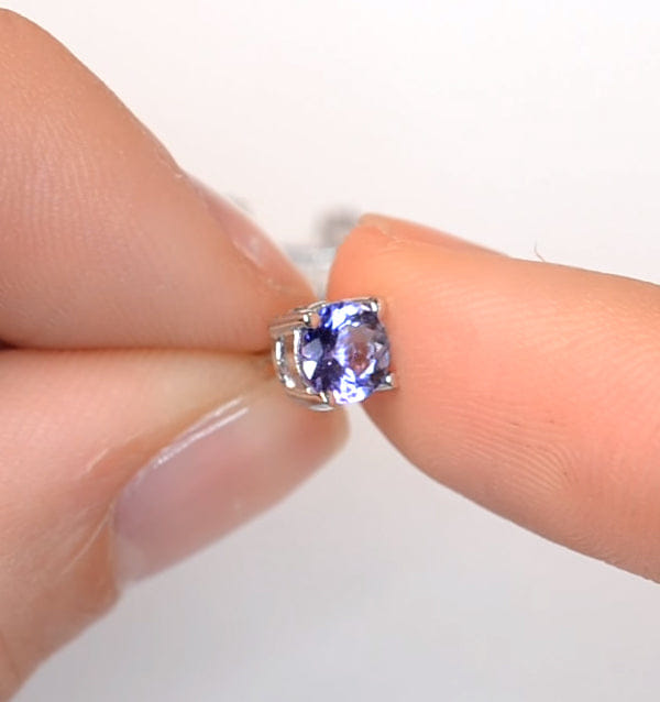 The Diamond Store 1.00ct Tanzanite (AA) Stud Earrings in 925 Silver