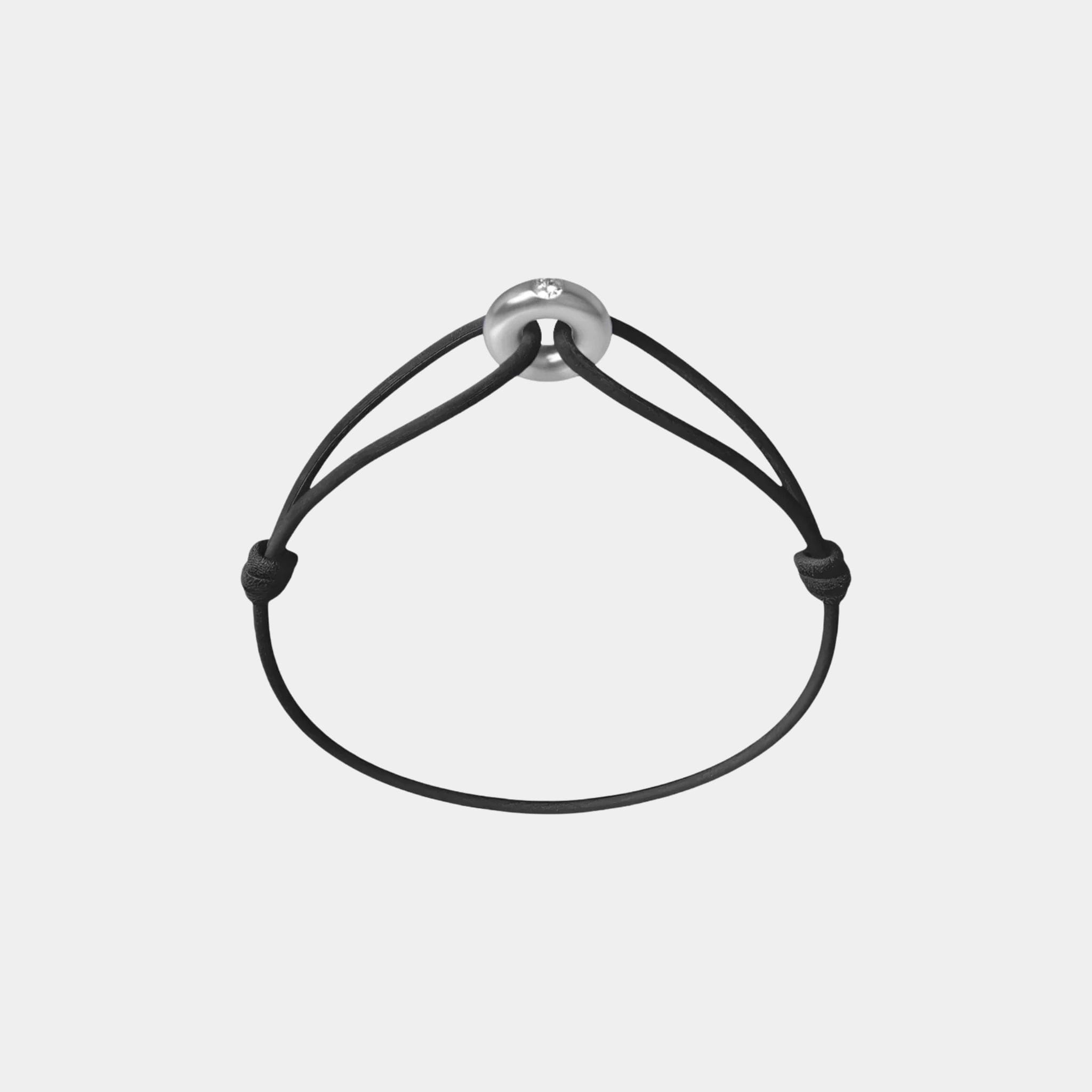 Wecord Mini Silver Soho Diamond Cord Bracelet