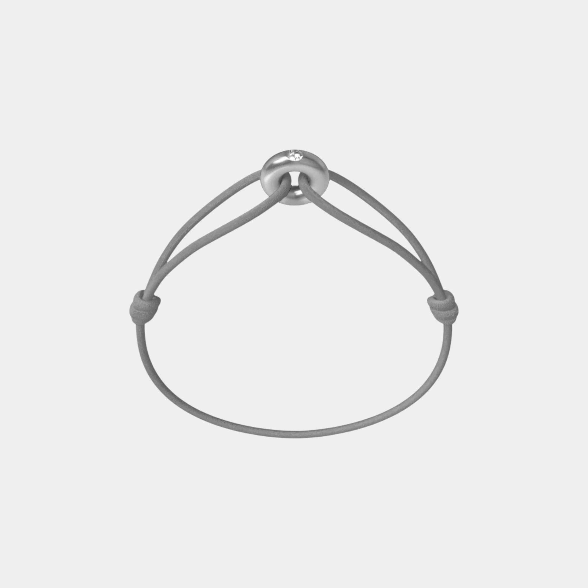 Wecord Mini Silver Soho Diamond Cord Bracelet