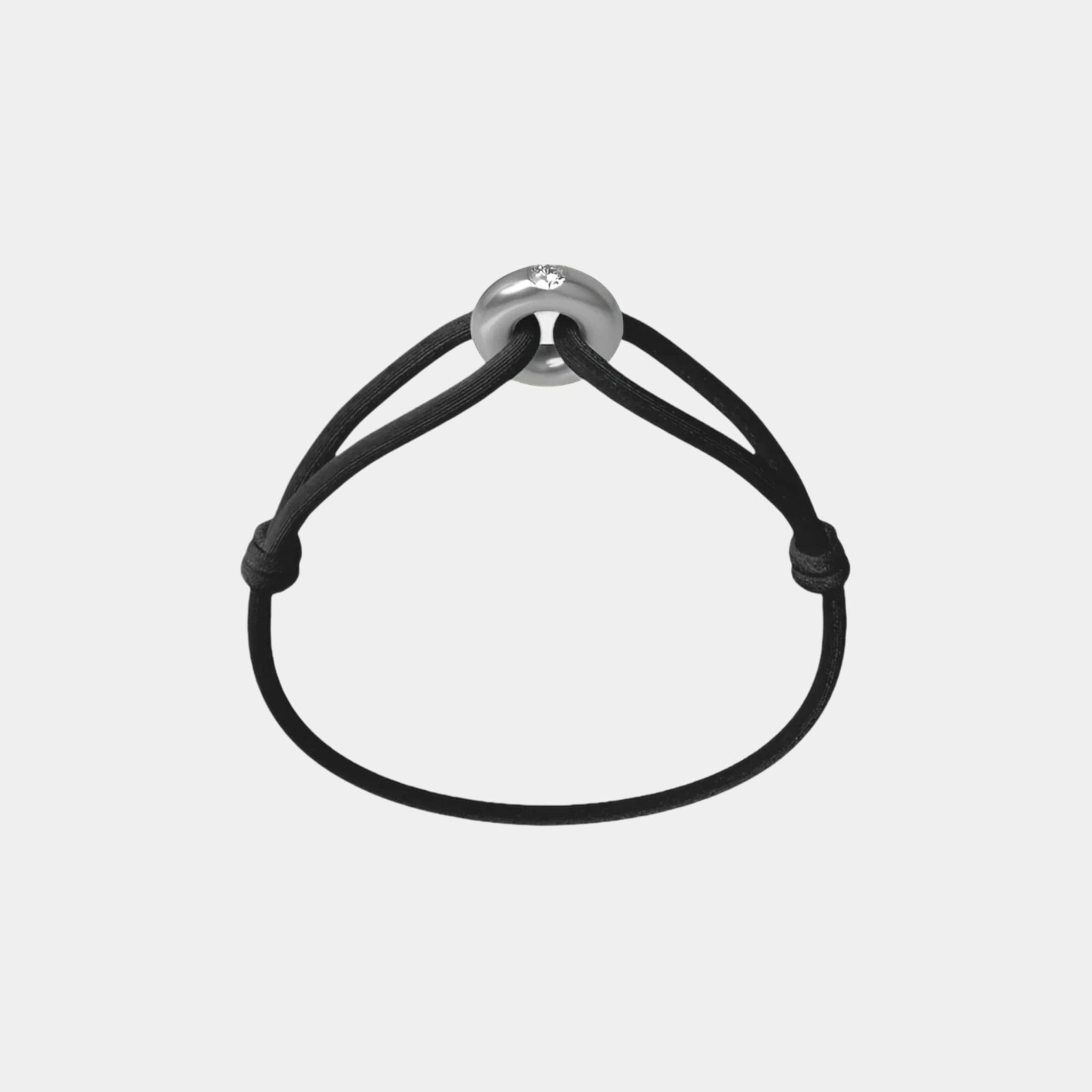 Wecord Silver Soho Diamond Cord Bracelet