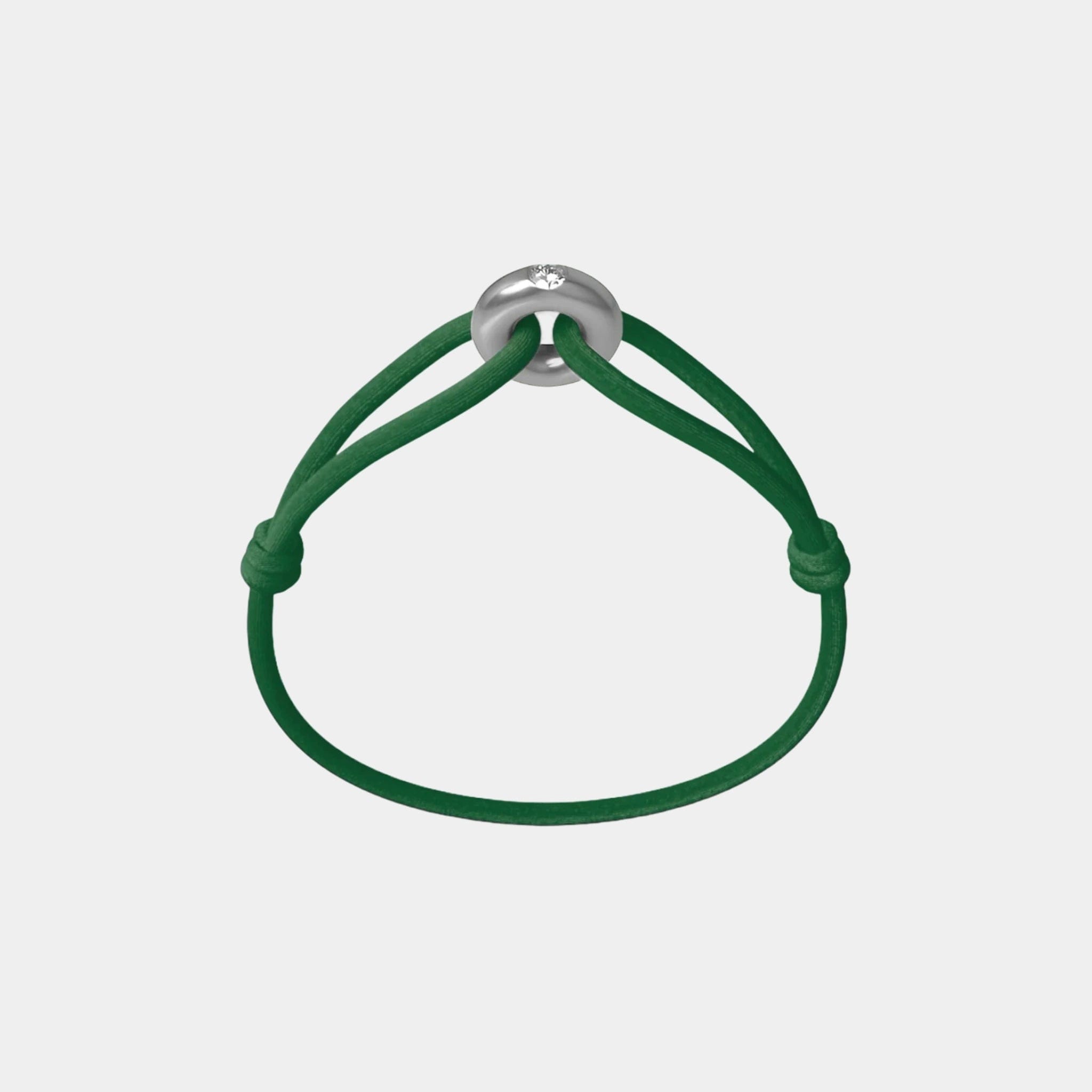 Wecord Silver Soho Diamond Cord Bracelet