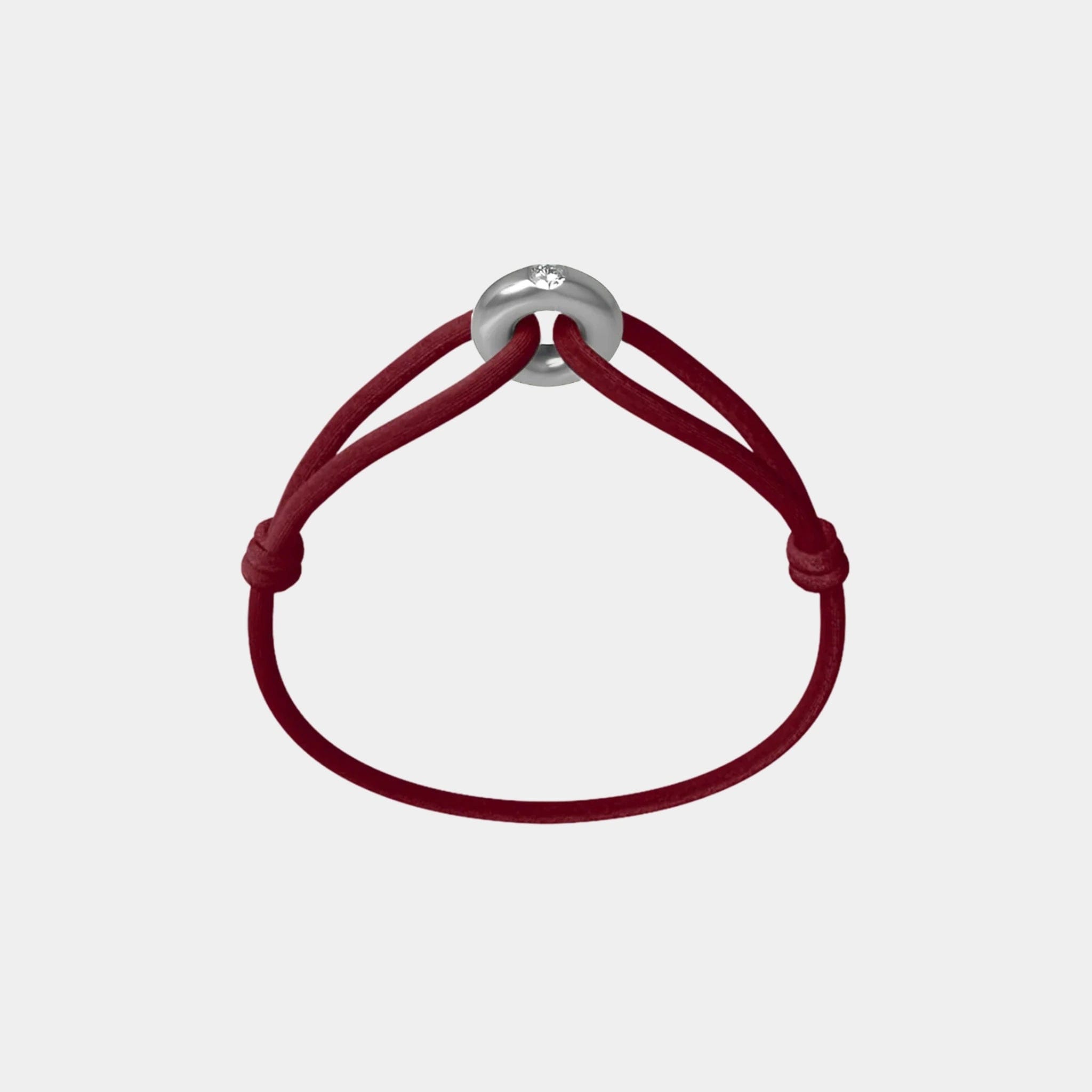 Wecord Silver Soho Diamond Cord Bracelet