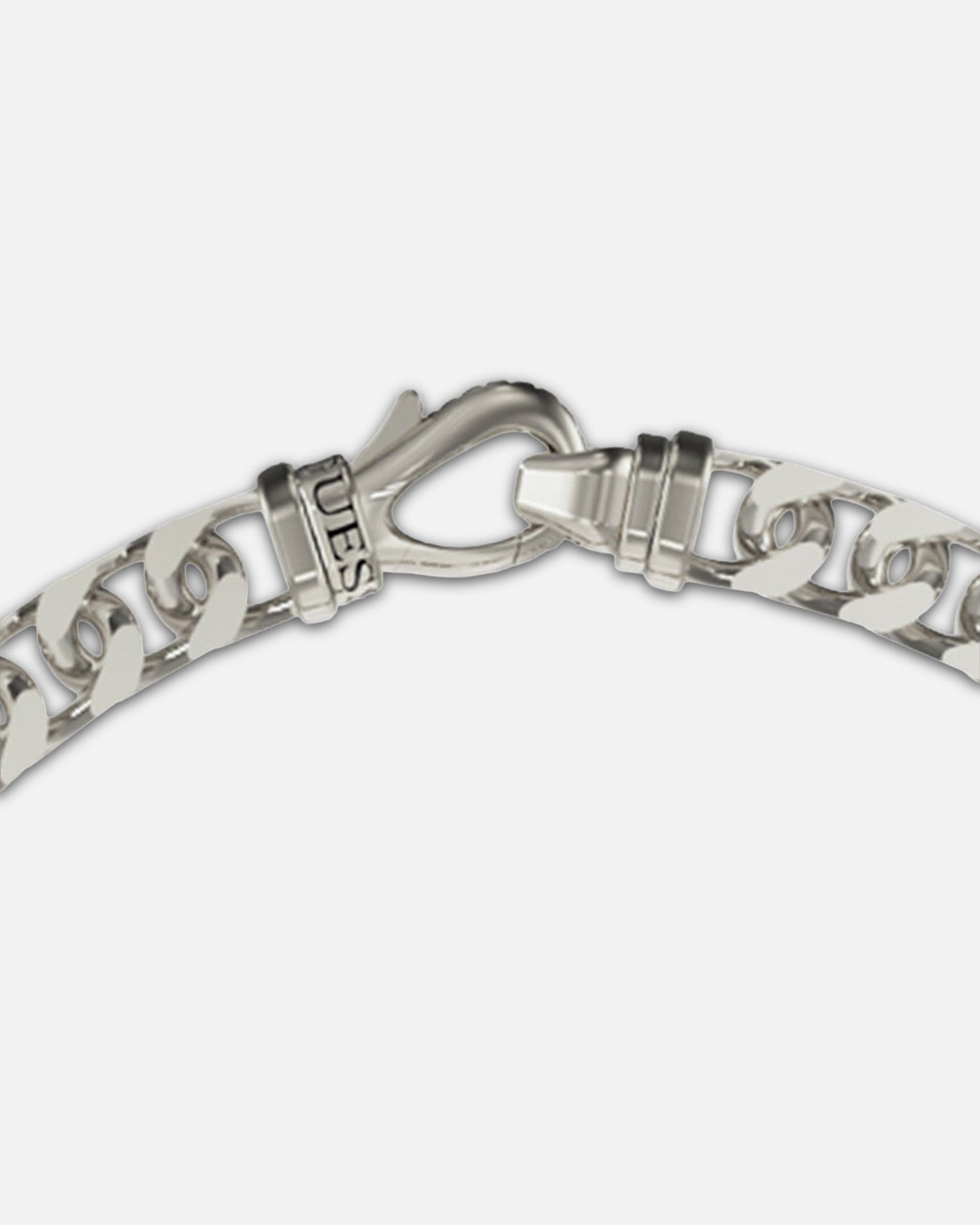 GUESS Mainline Lion King Crystal Exagon Necklace Silver