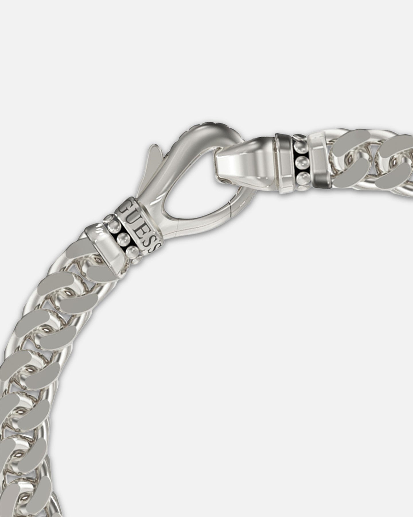 GUESS Mainline Back To Black Octagon Bracelet Silver