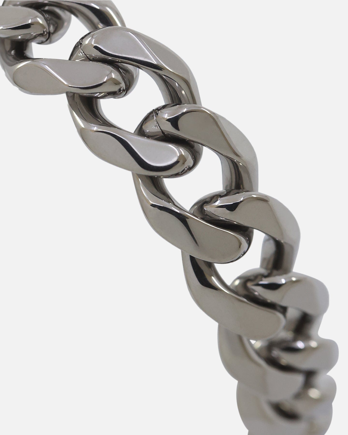 GUESS Mainline 10 mm 4 g Rebel Curb Chain Bracelet Silver