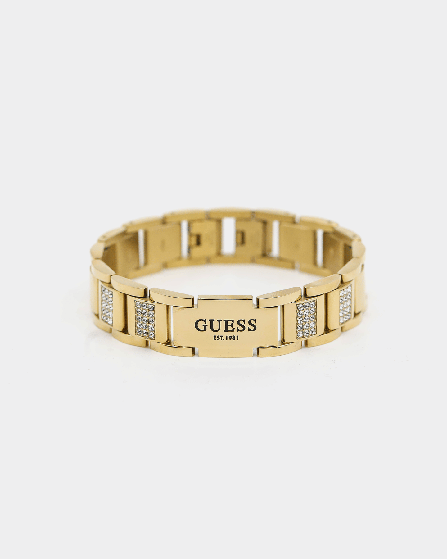 GUESS Mainline 15 mm Frontier Crystal Bracelet Gold