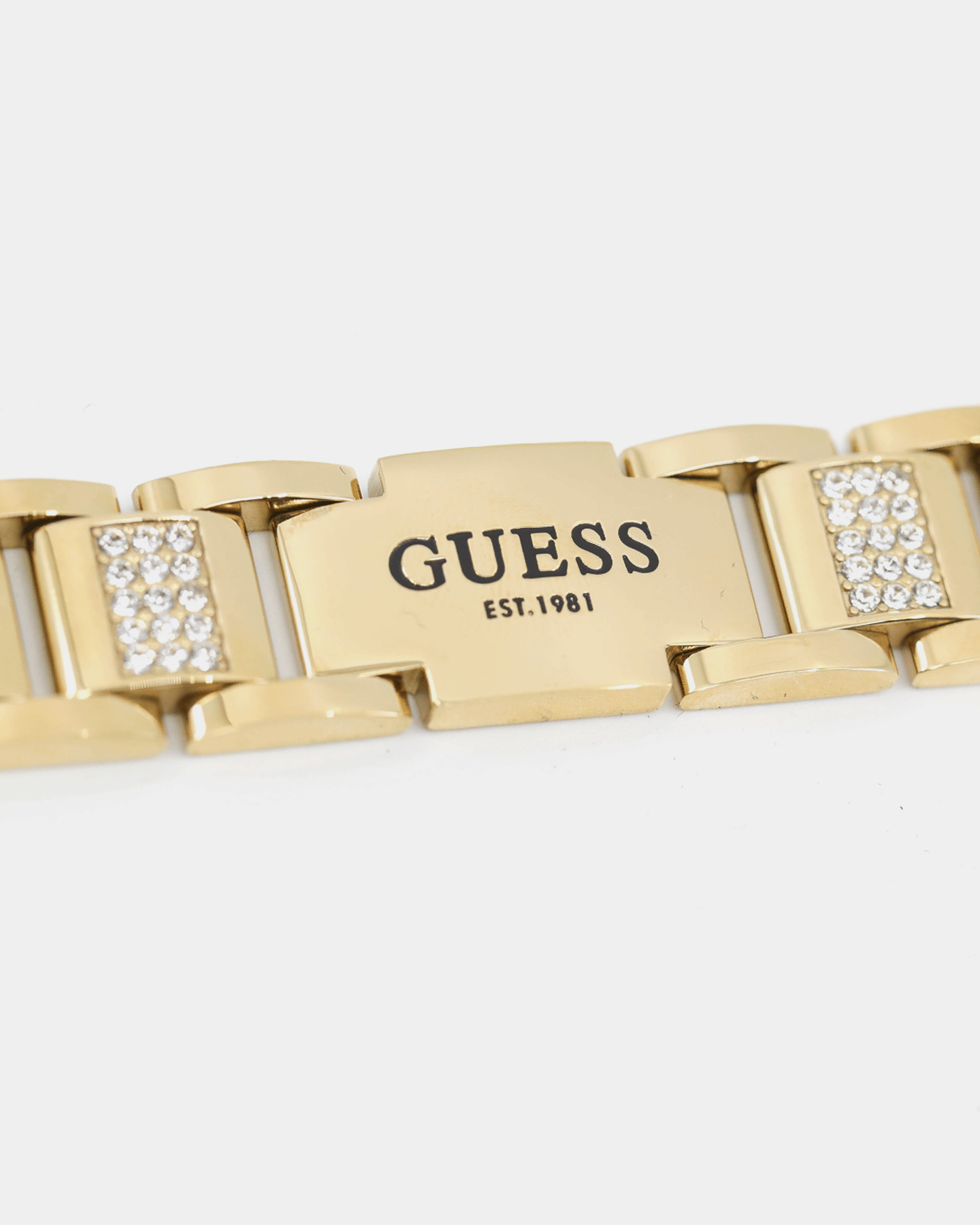 GUESS Mainline 15 mm Frontier Crystal Bracelet Gold
