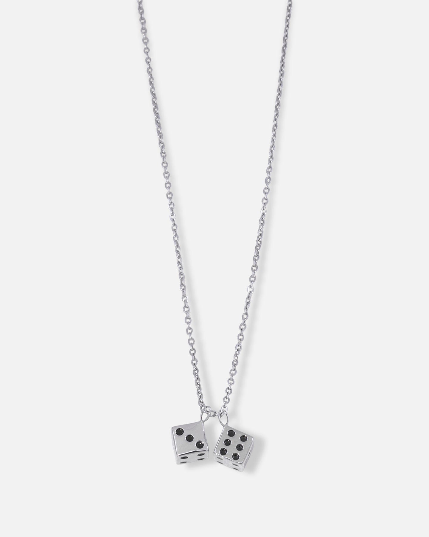 Saint Morta Dice Pendant Chain White Gold
