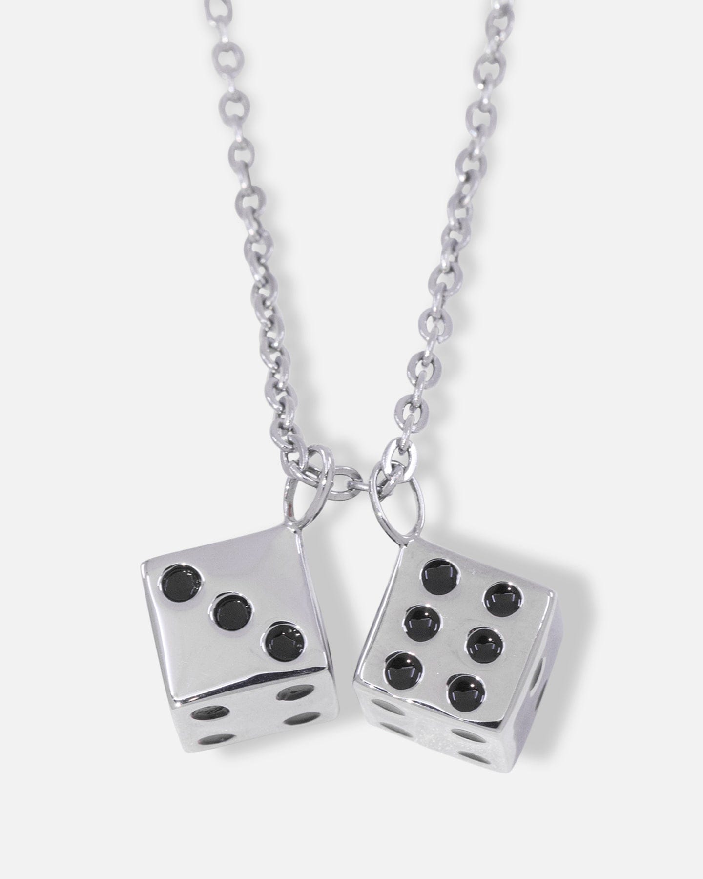 Saint Morta Dice Pendant Chain White Gold