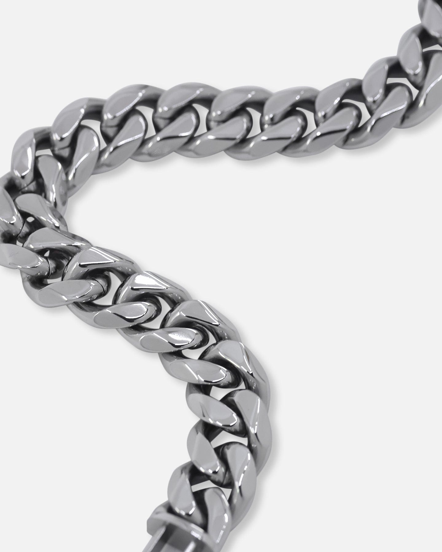 Saint Morta 10 mm Cuban Bracelet White Gold