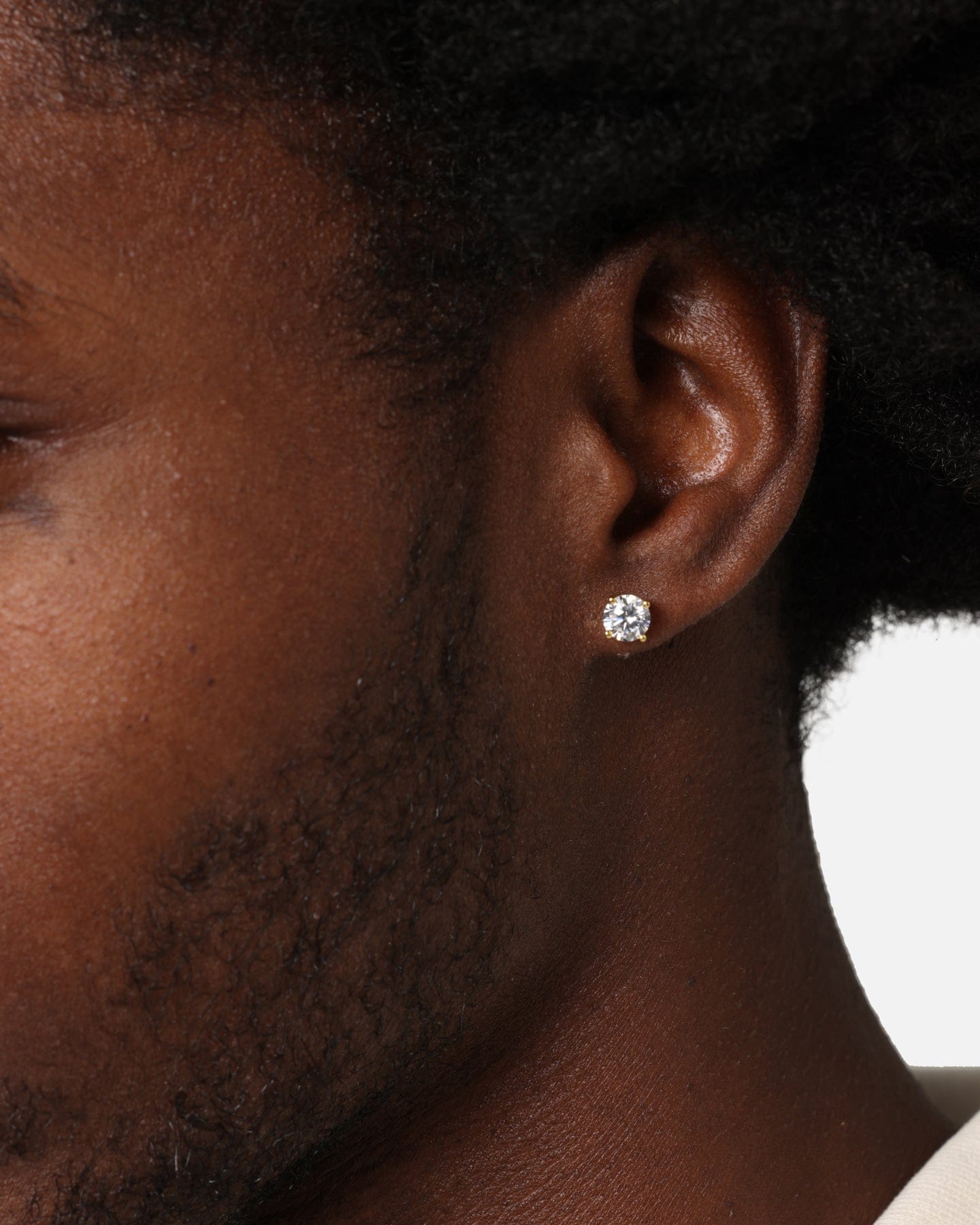 Saint Morta Round Cut Earrings Iced Gold