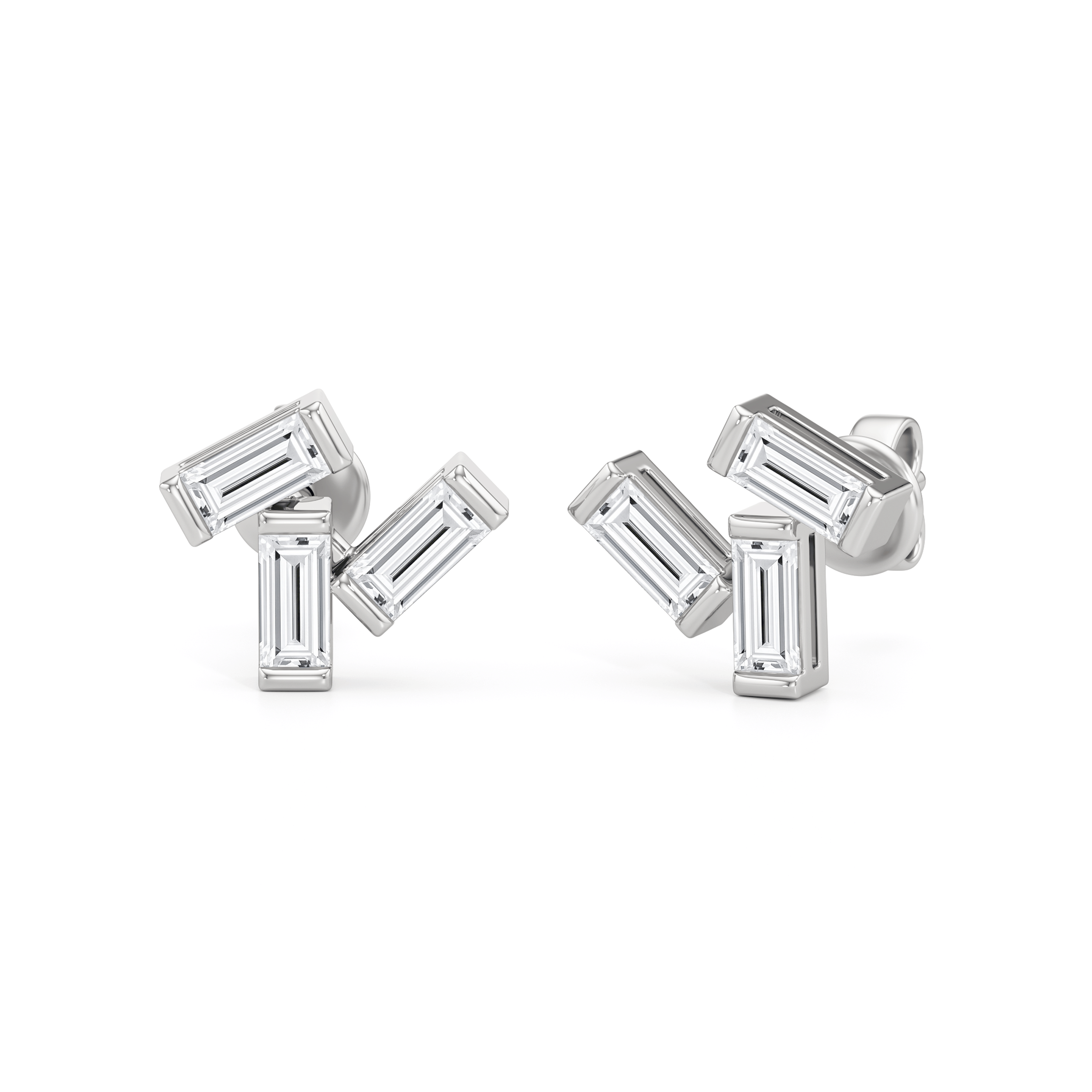With Clarity The Aria Baguette Studs