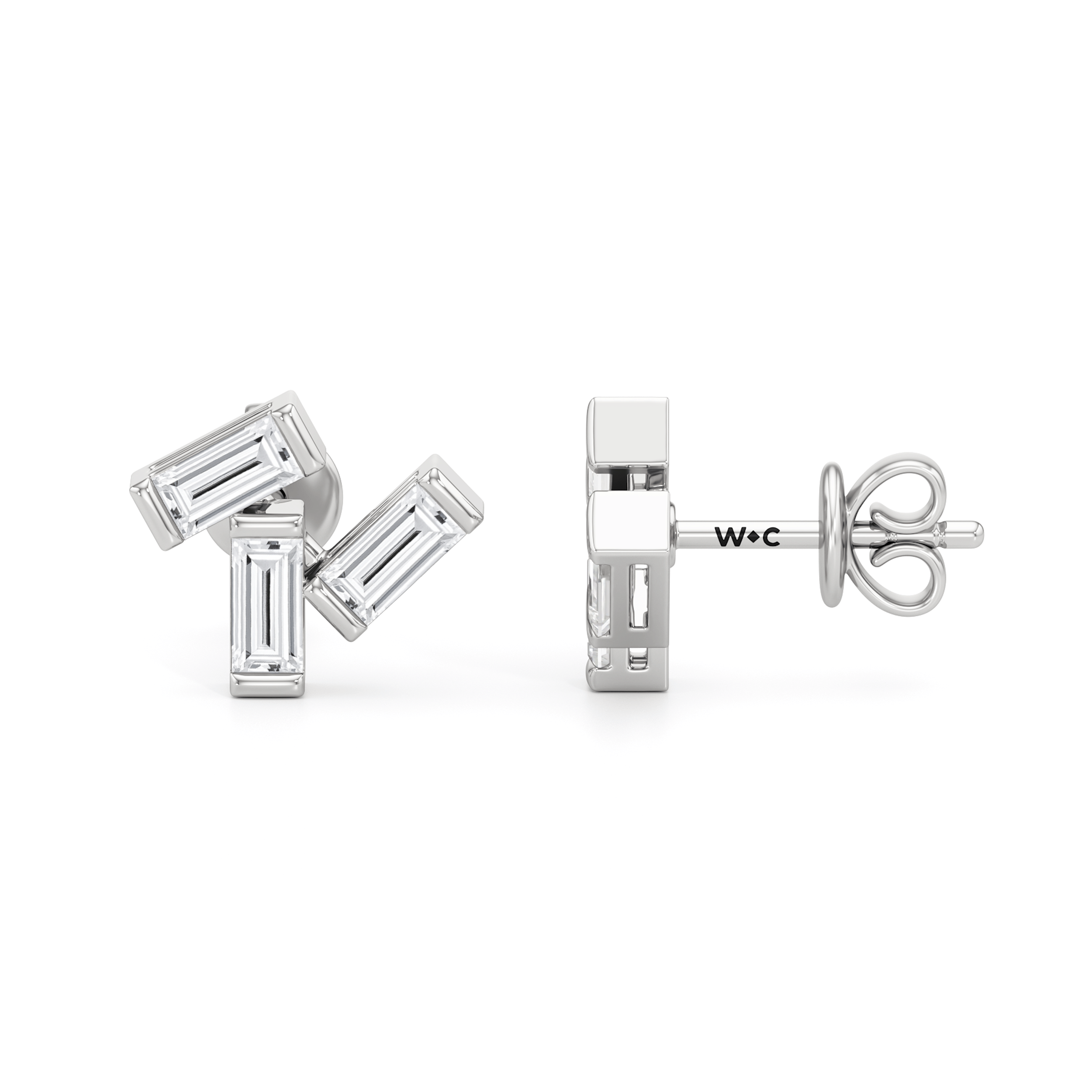 With Clarity The Aria Baguette Studs