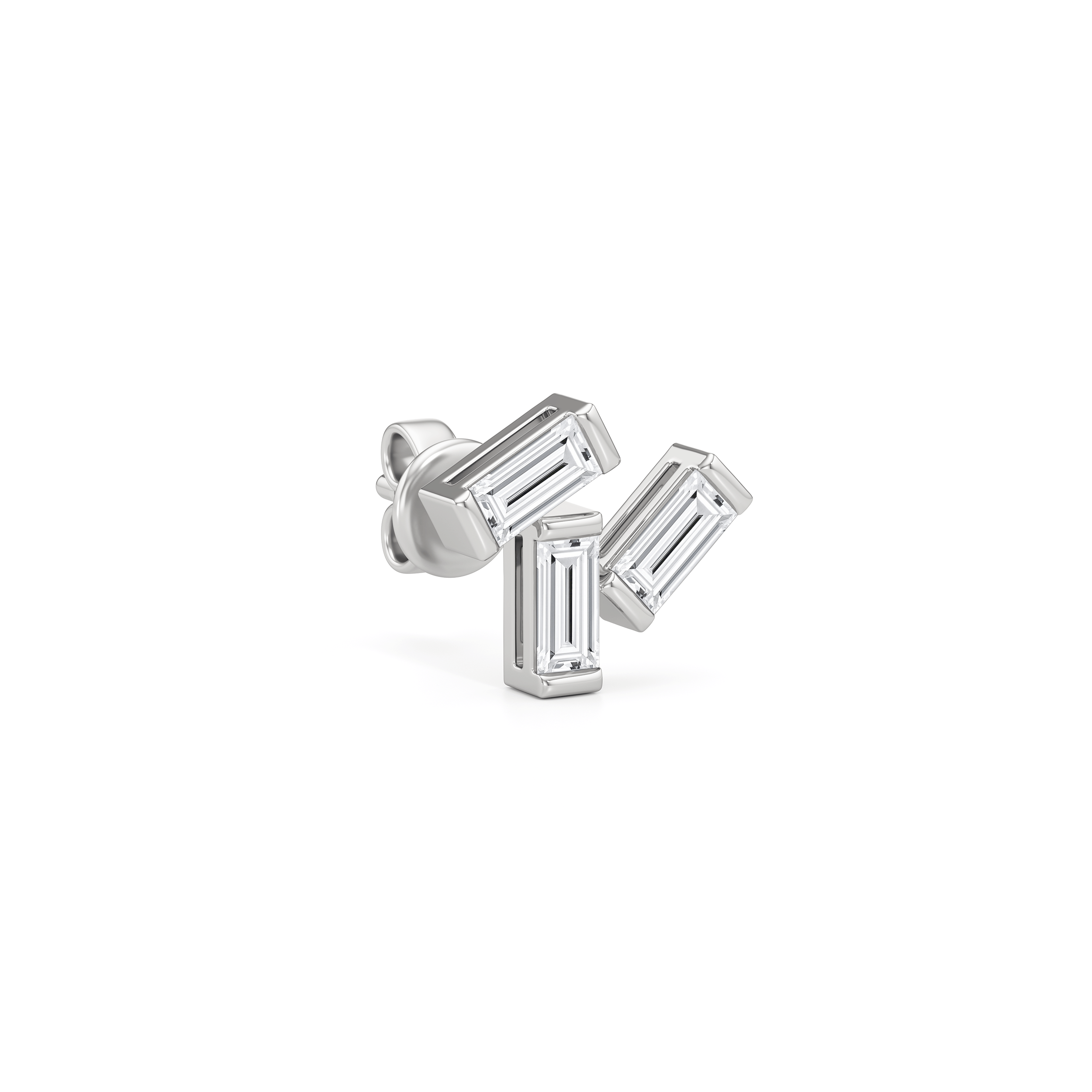 With Clarity The Aria Baguette Studs