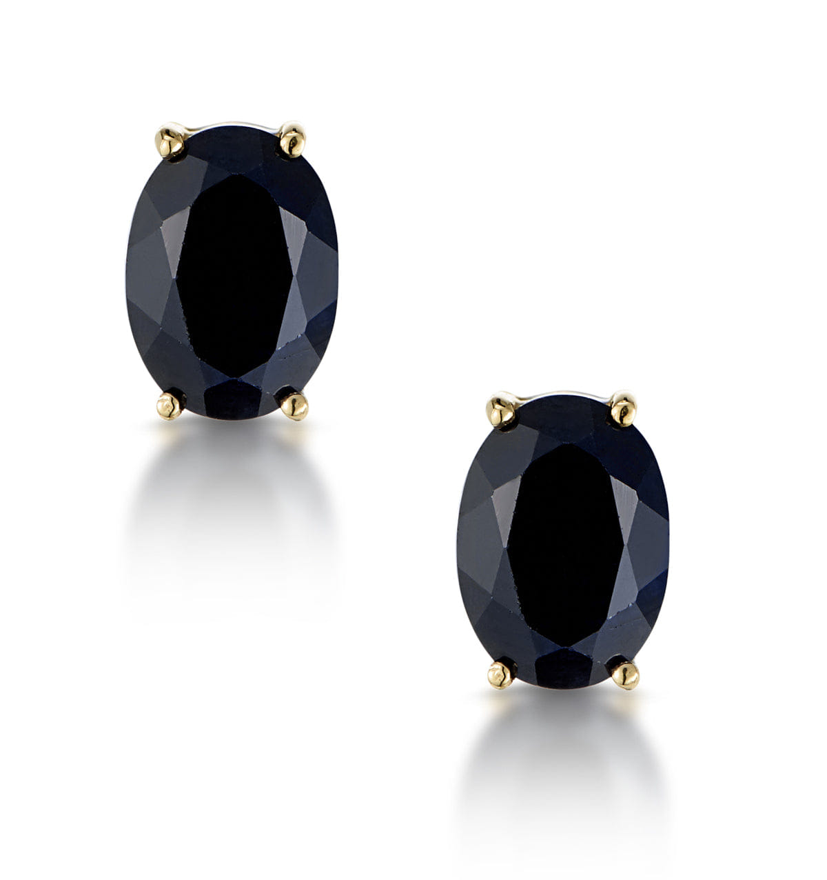 Yellow Sapphire 7 mm x 5 mm 9K Yellow Gold Earrings