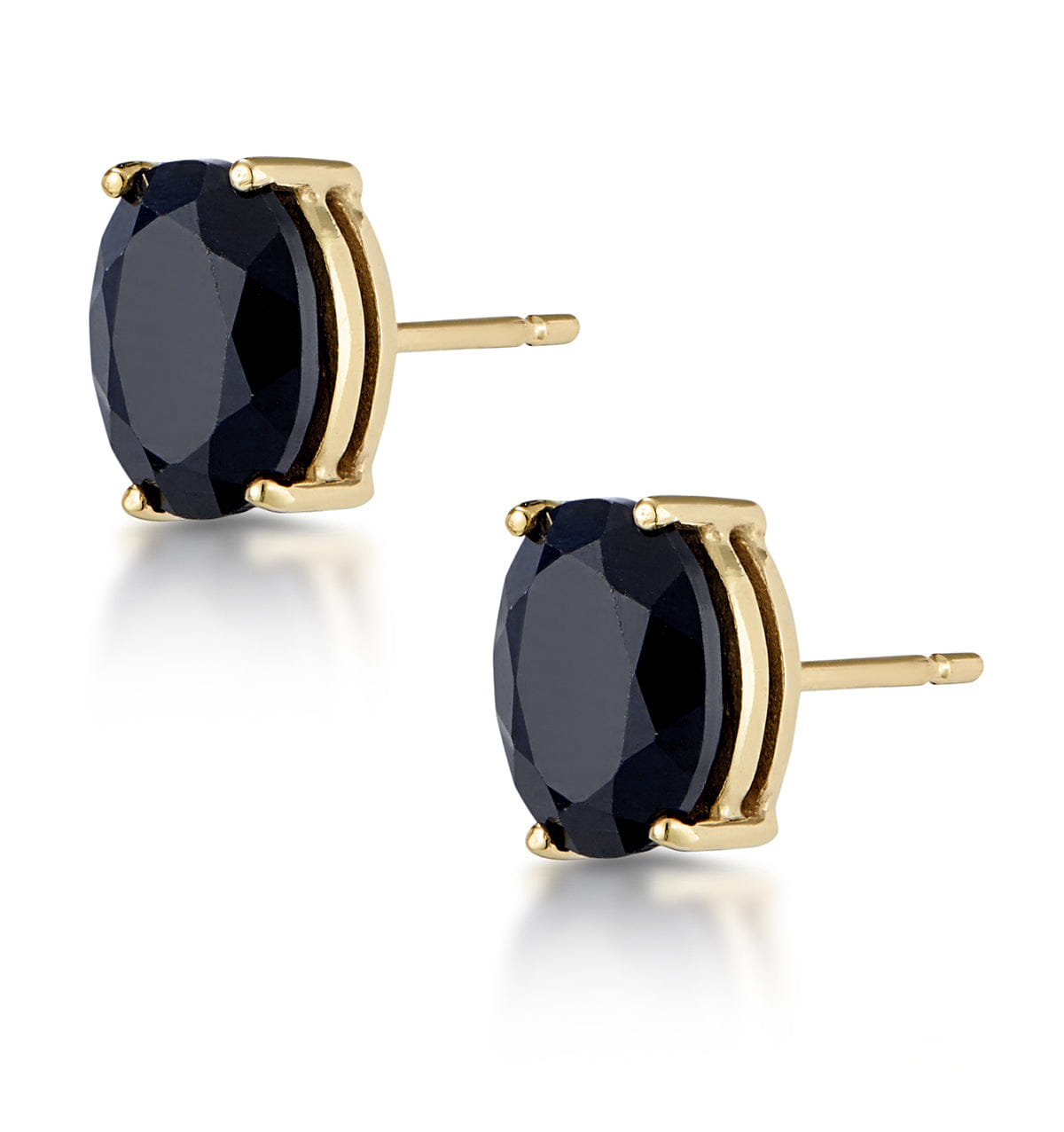 Yellow Sapphire 7 mm x 5 mm 9K Yellow Gold Earrings
