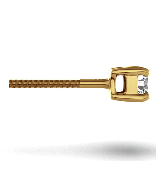 Diamond Stud Earrings 3.4 mm 18K Gold - 0.30CT - Premium