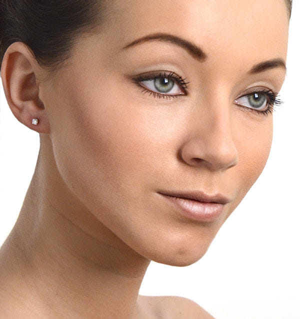 Diamond Stud Earrings 3.4 mm 18K Gold - 0.30CT - Premium