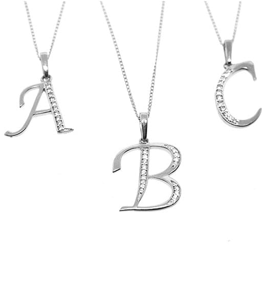 Diamond 925 Silver Lab Diamond Initial G Necklace 0.05ct