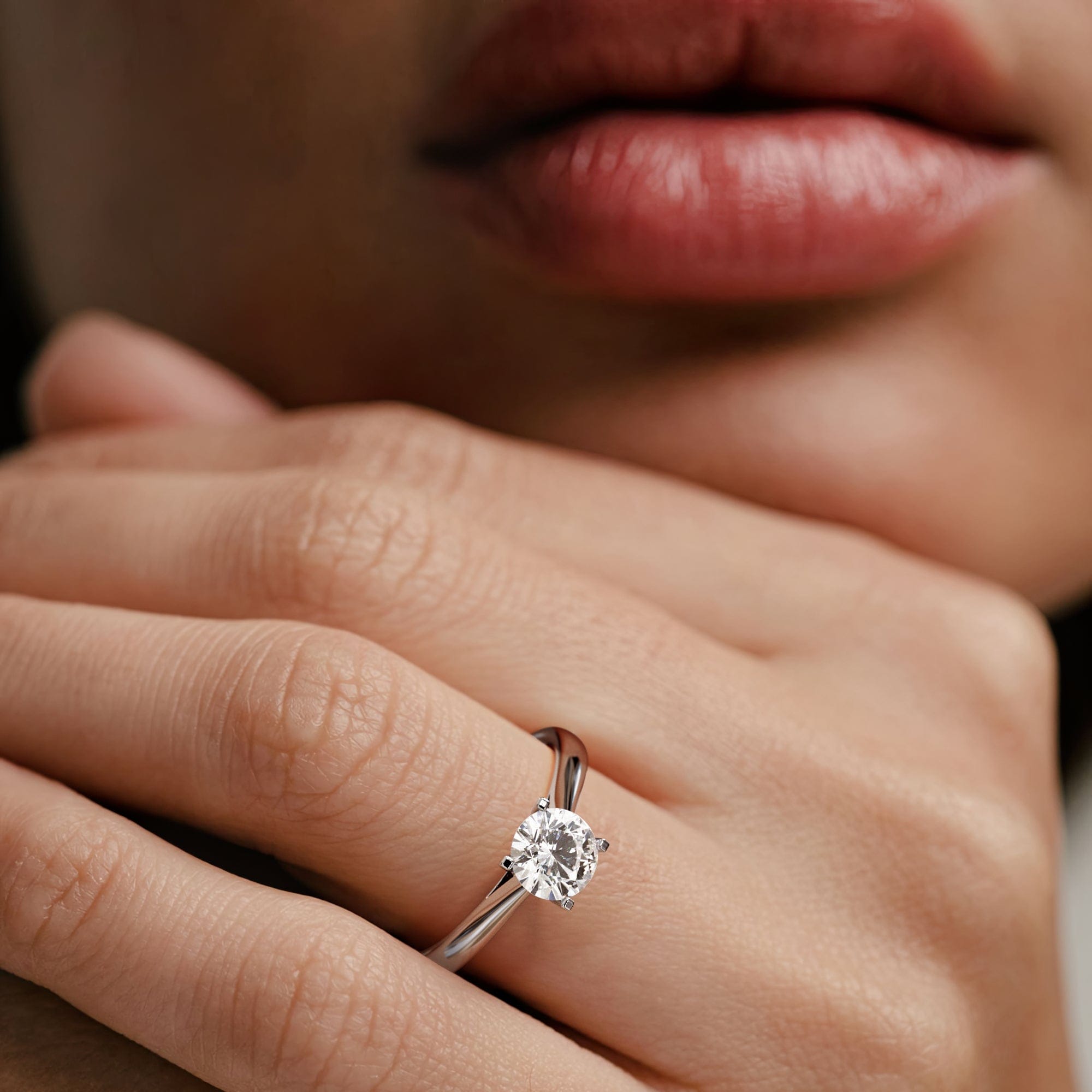 Diamond 1 Carat Diamond Engagement Ring Grace Lab F/VS1 IGI Certified Platinum