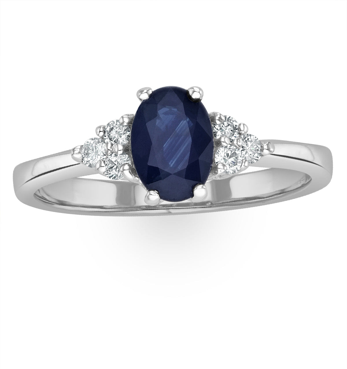Diamond Sapphire 1.00ct And Diamond 18K White Gold Ring