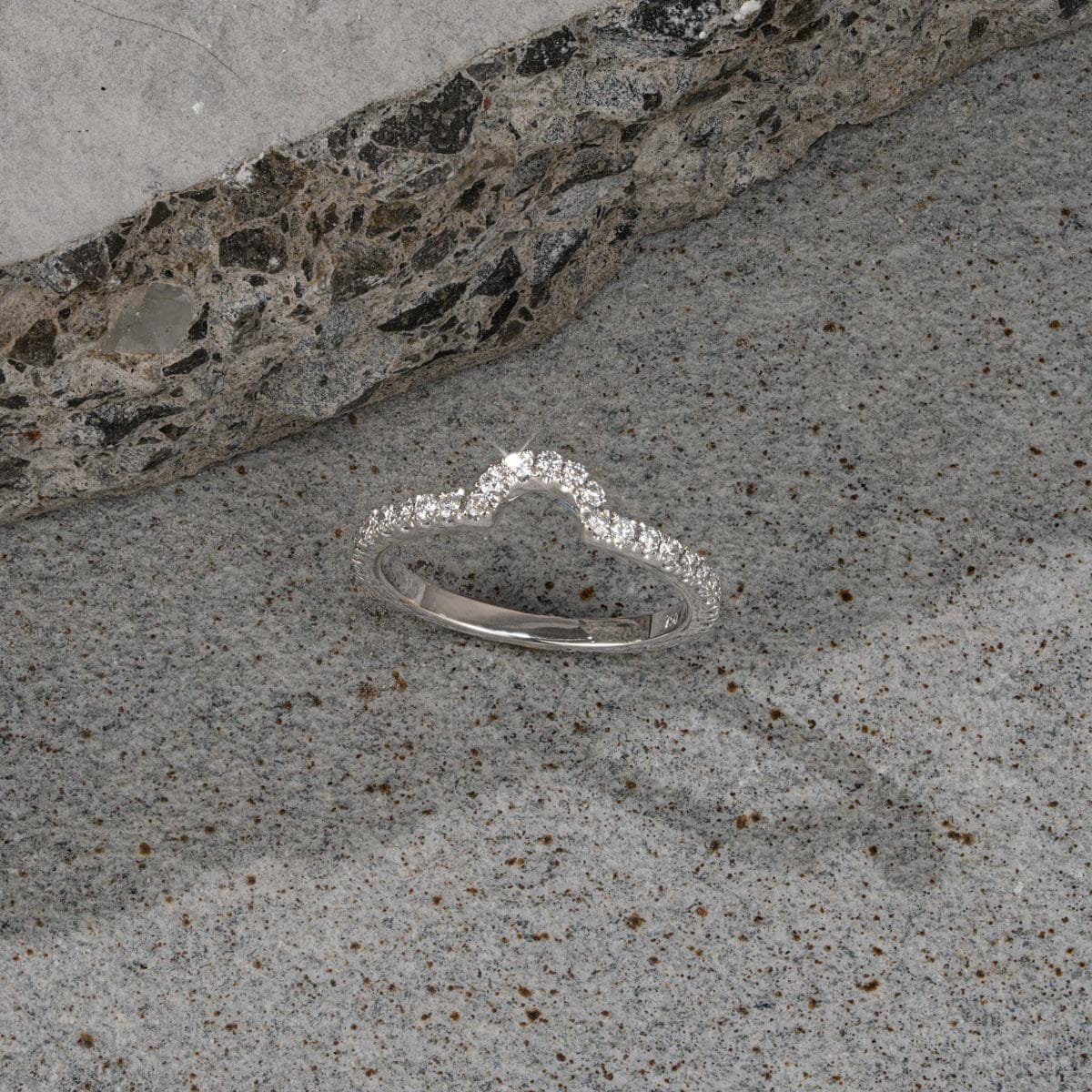 Diamond Diana Matching Wedding Band 0.40 ct G/Si Diamond in 18K White Gold
