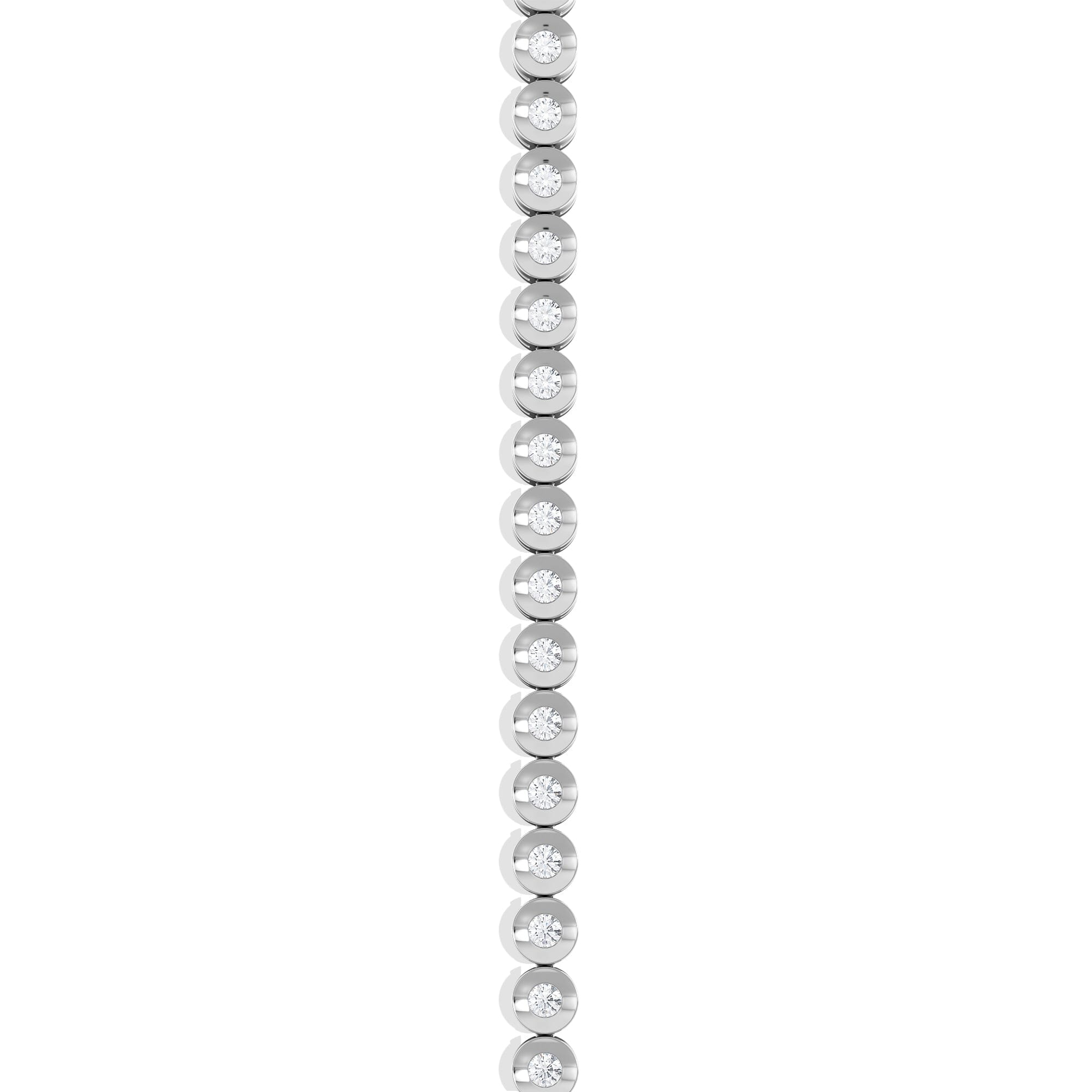 Diamond 1ct Lab Diamond Tennis Bracelet Rub Over Style in 925 Sterling Silver
