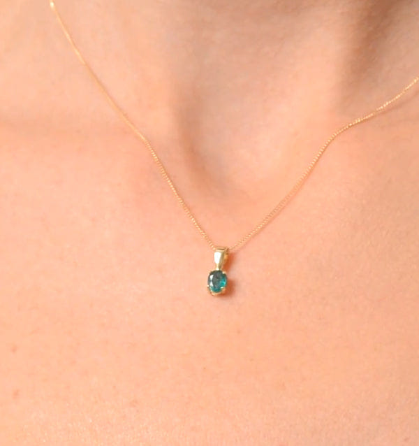 Yellow Emerald 0.33CT 9K Yellow Gold Pendant Necklace