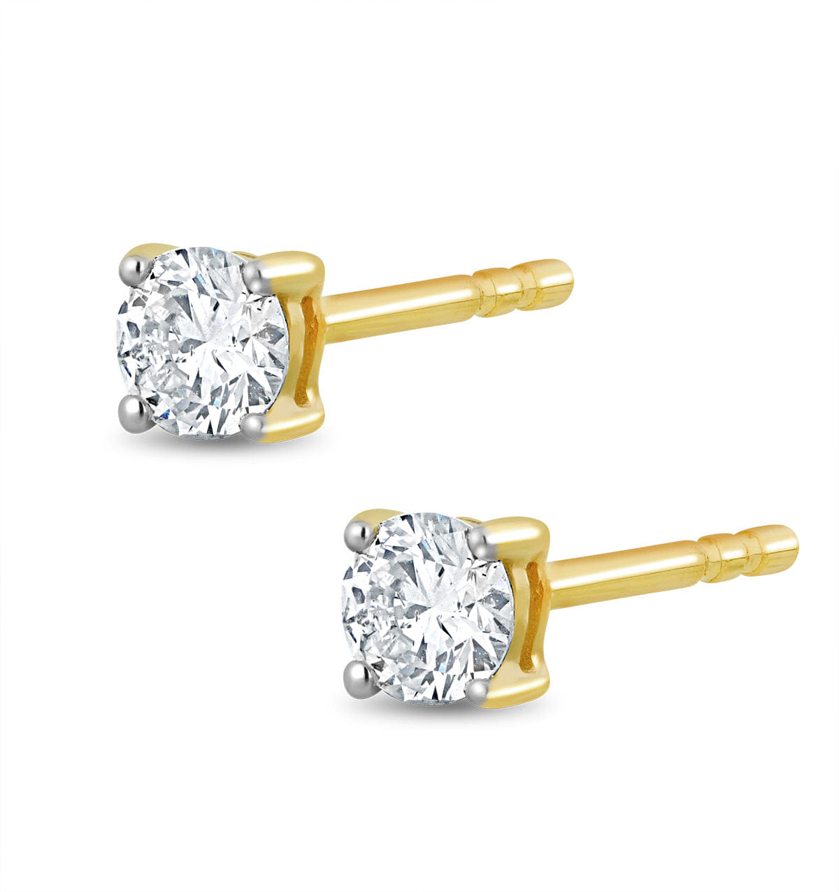 Diamond Lab Diamond Studs Earrings 0.20ct H/Si Quality in 9K Gold - 3 mm