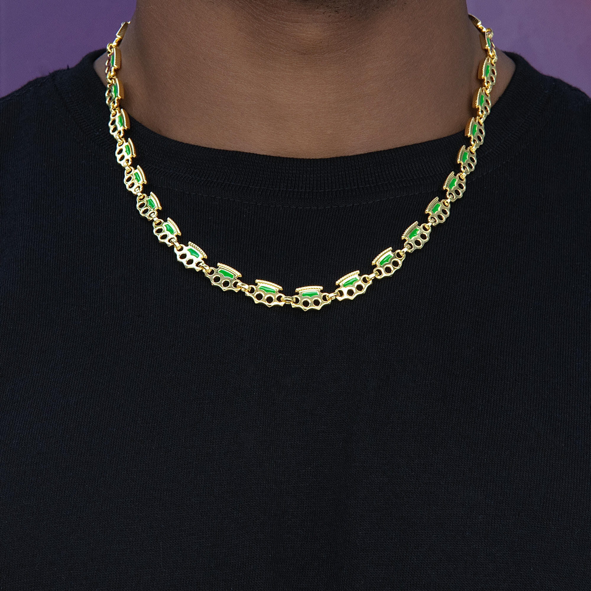 GLD Men Poing Doré Micro Link Chain in Yellow Gold