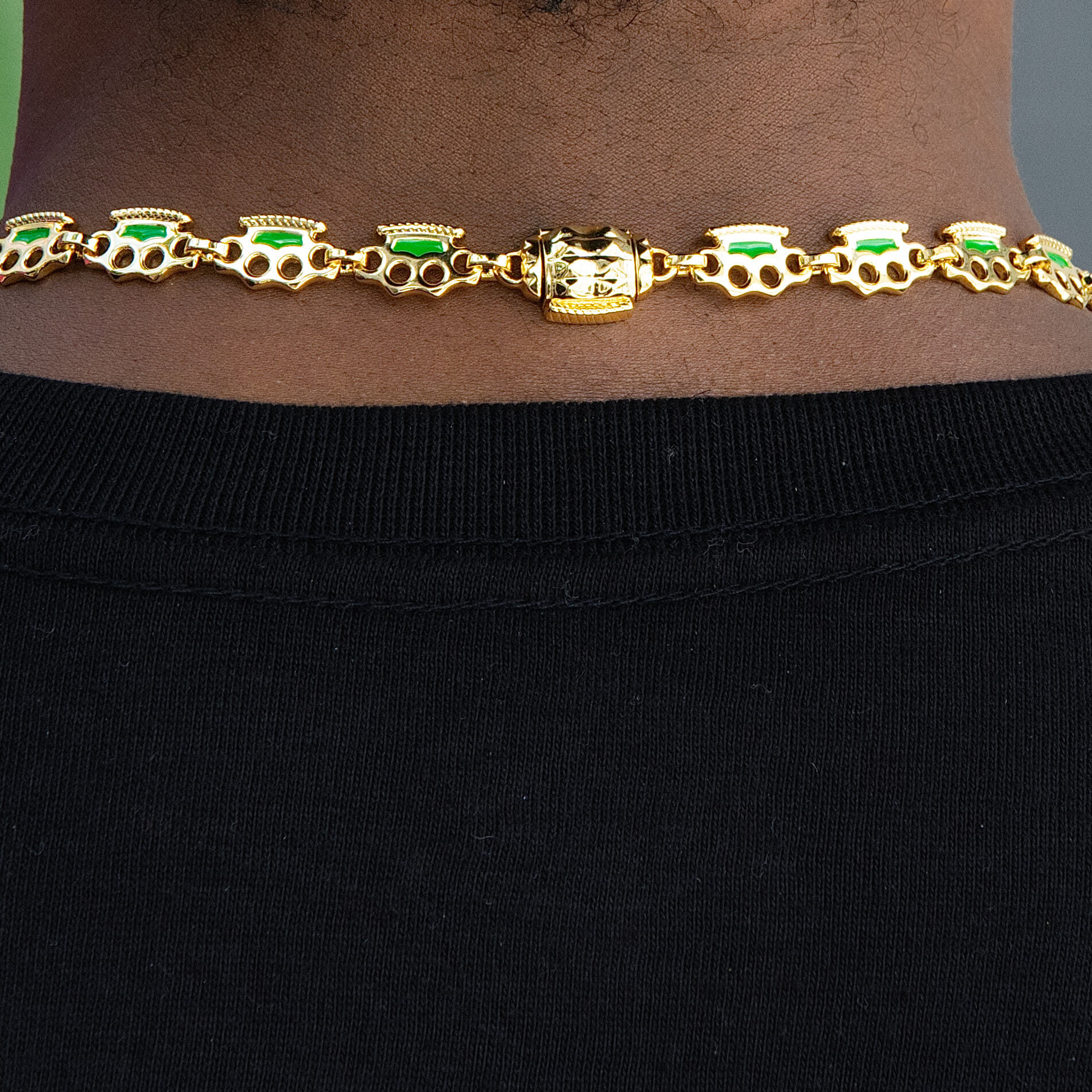 GLD Men Poing Doré Micro Link Chain in Yellow Gold