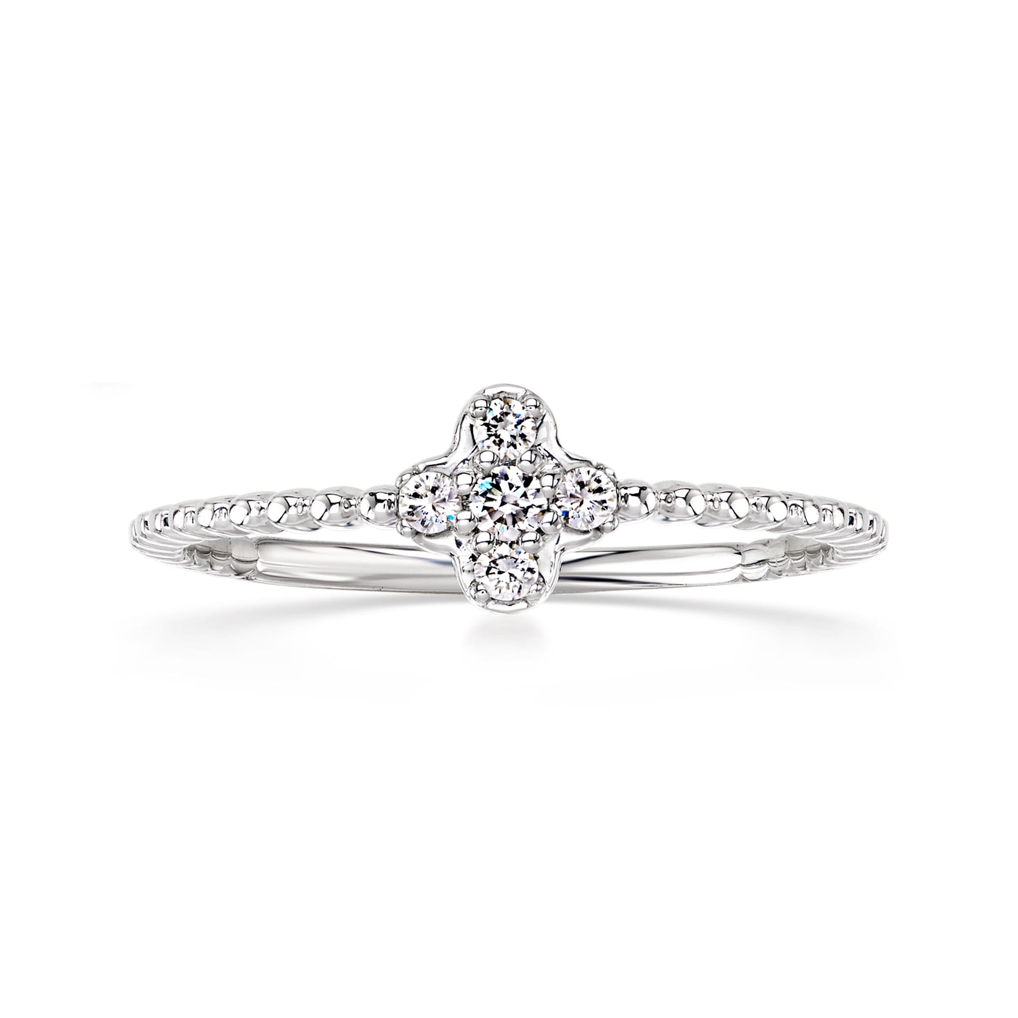 Lab Grown RS Pure by Ross - Simons Lab - Grown Diamond Cross Ring in Sterling Silver