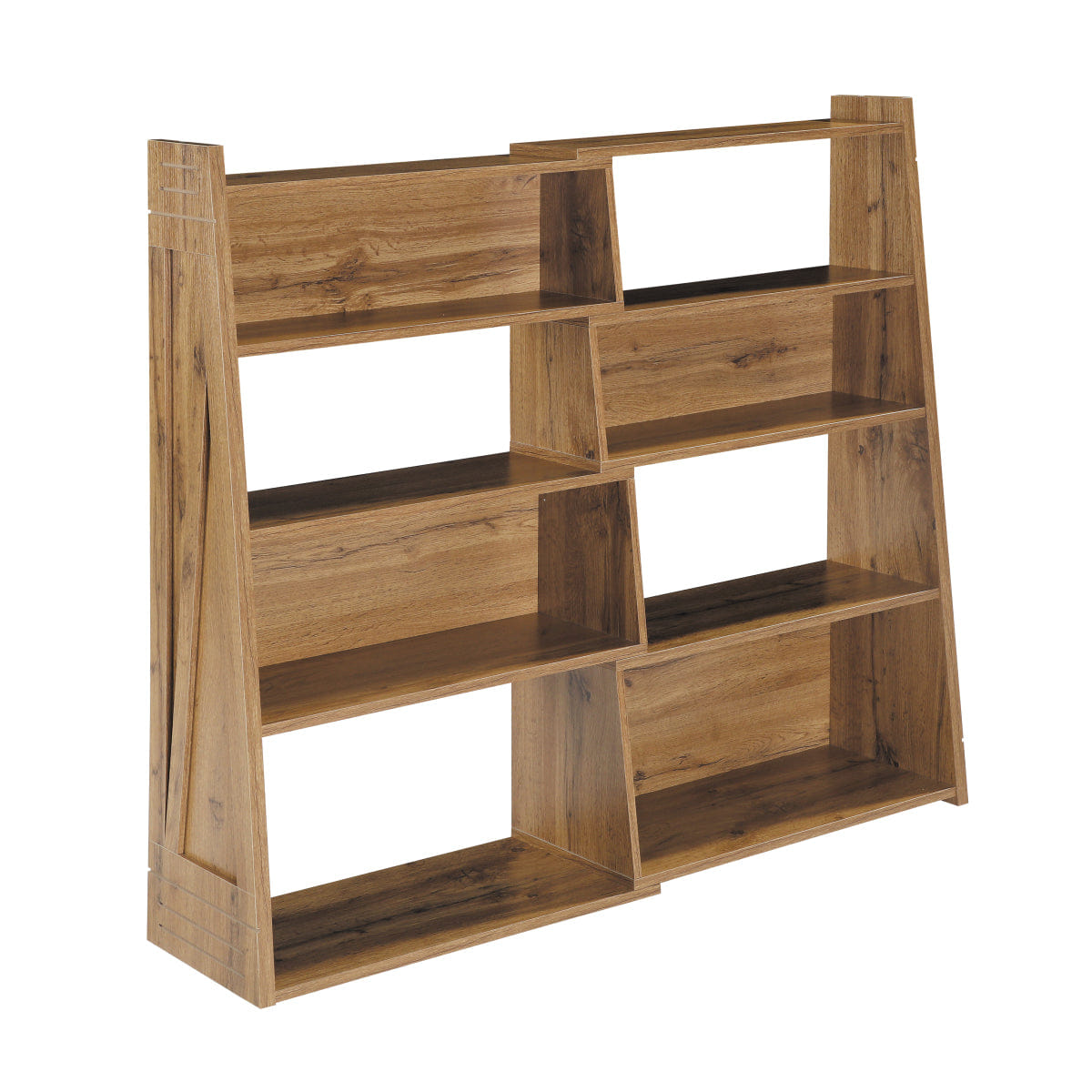 RING Streamdale Modular Asymmetrical Annual Ring Grain Convertible Bookcase & Display Shelf