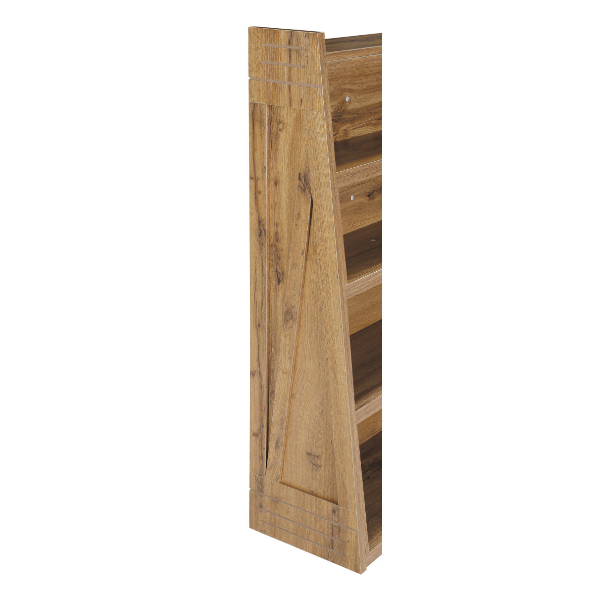 RING Streamdale Modular Asymmetrical Annual Ring Grain Convertible Bookcase & Display Shelf