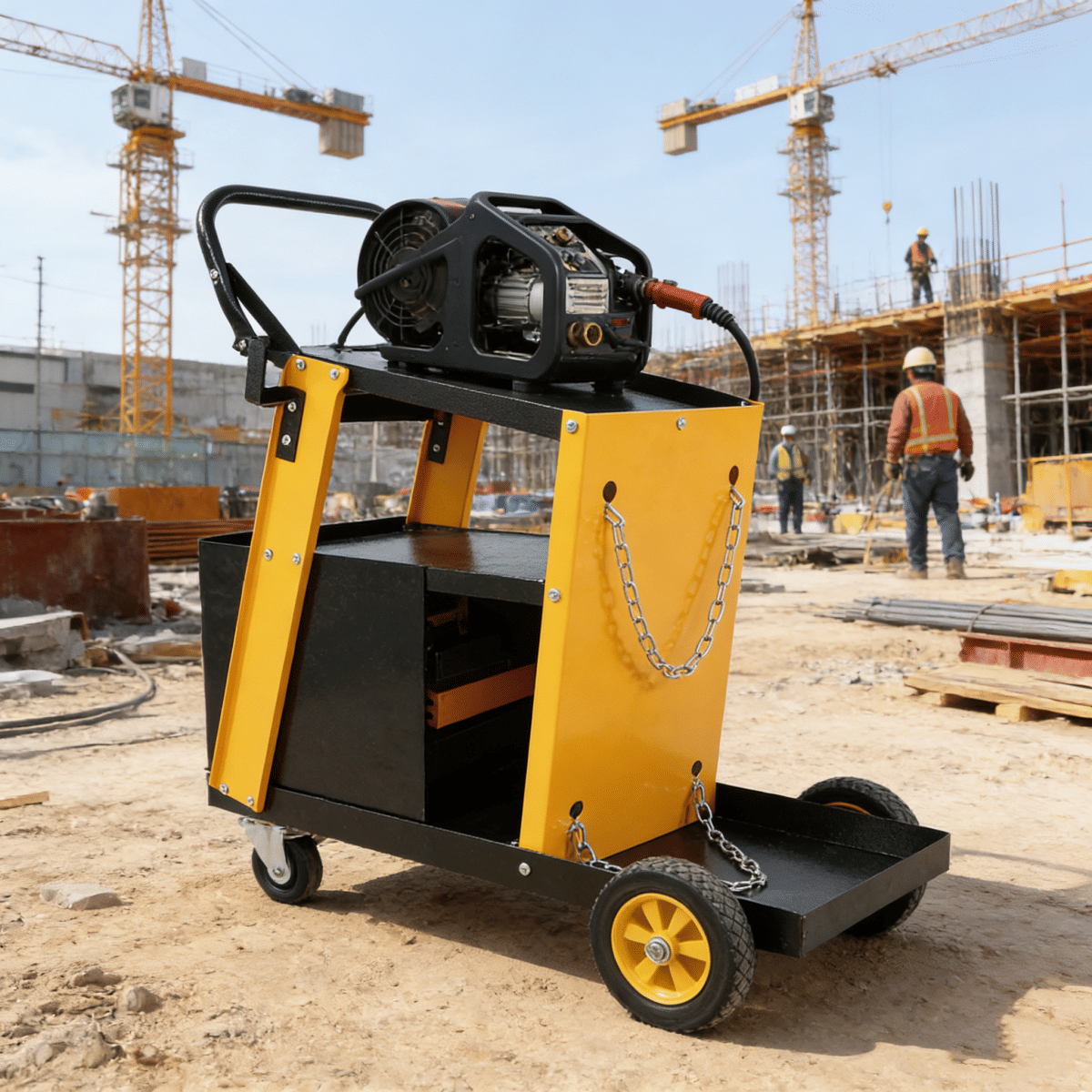 Drawer Streamdale Multi - Function Welder Trolley with 4 - Drawer Chest and 2 Safety Chains (280 LBS)
