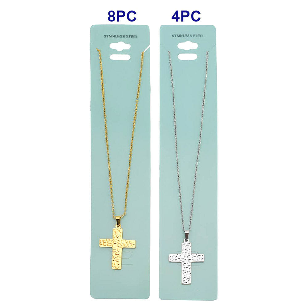 CROSS 12PCS - Stainless Steel Cross Pendant Necklaces