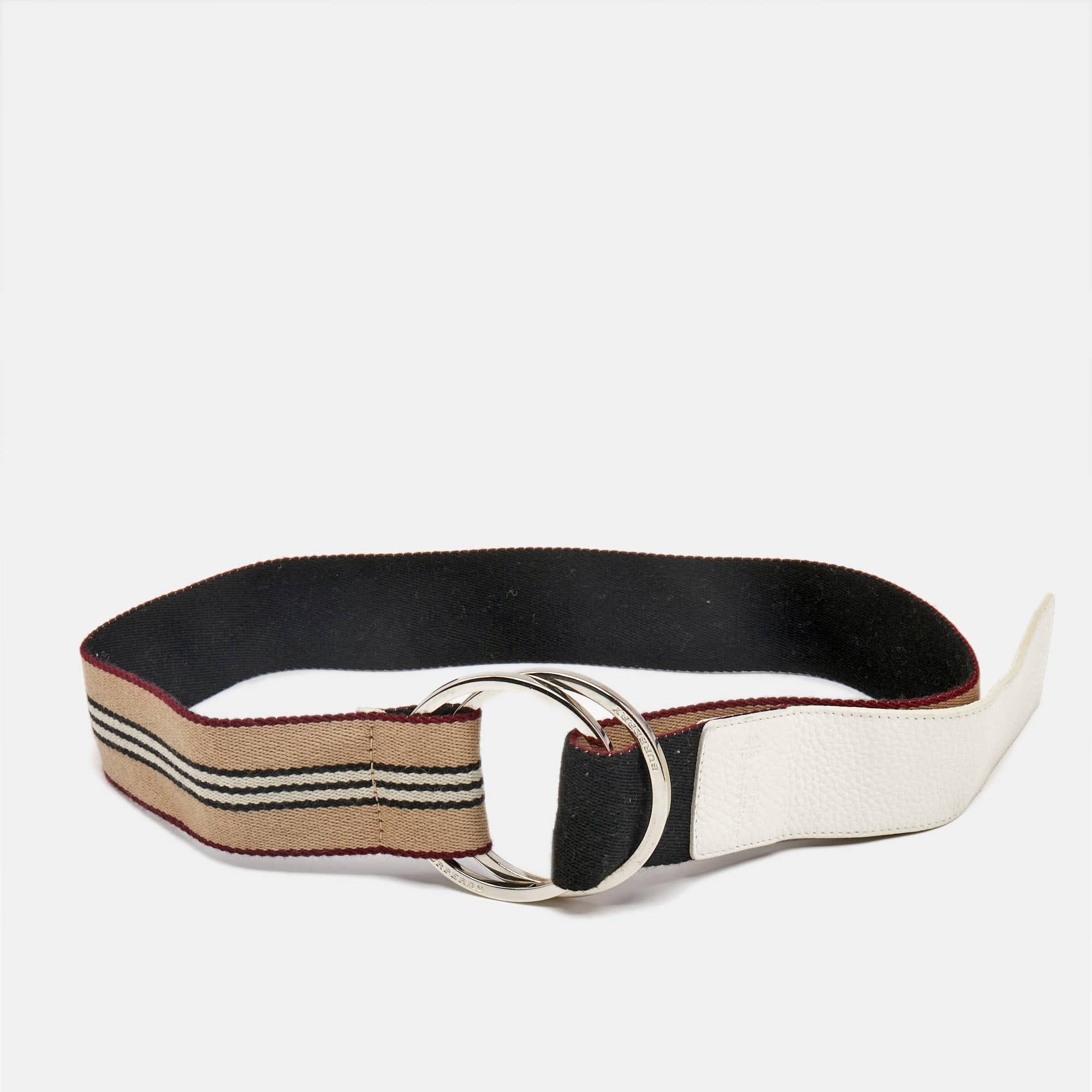 RING Multicolor Icon Stripe Canvas Ring Buckle Belt 100 cm