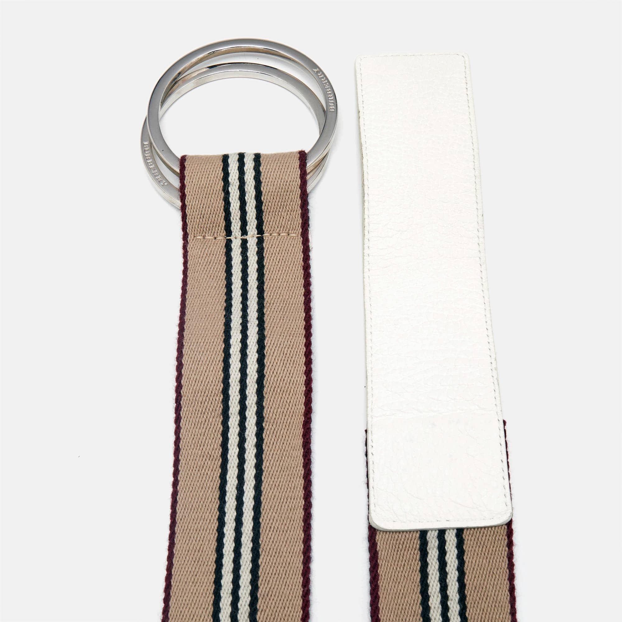 RING Multicolor Icon Stripe Canvas Ring Buckle Belt 100 cm
