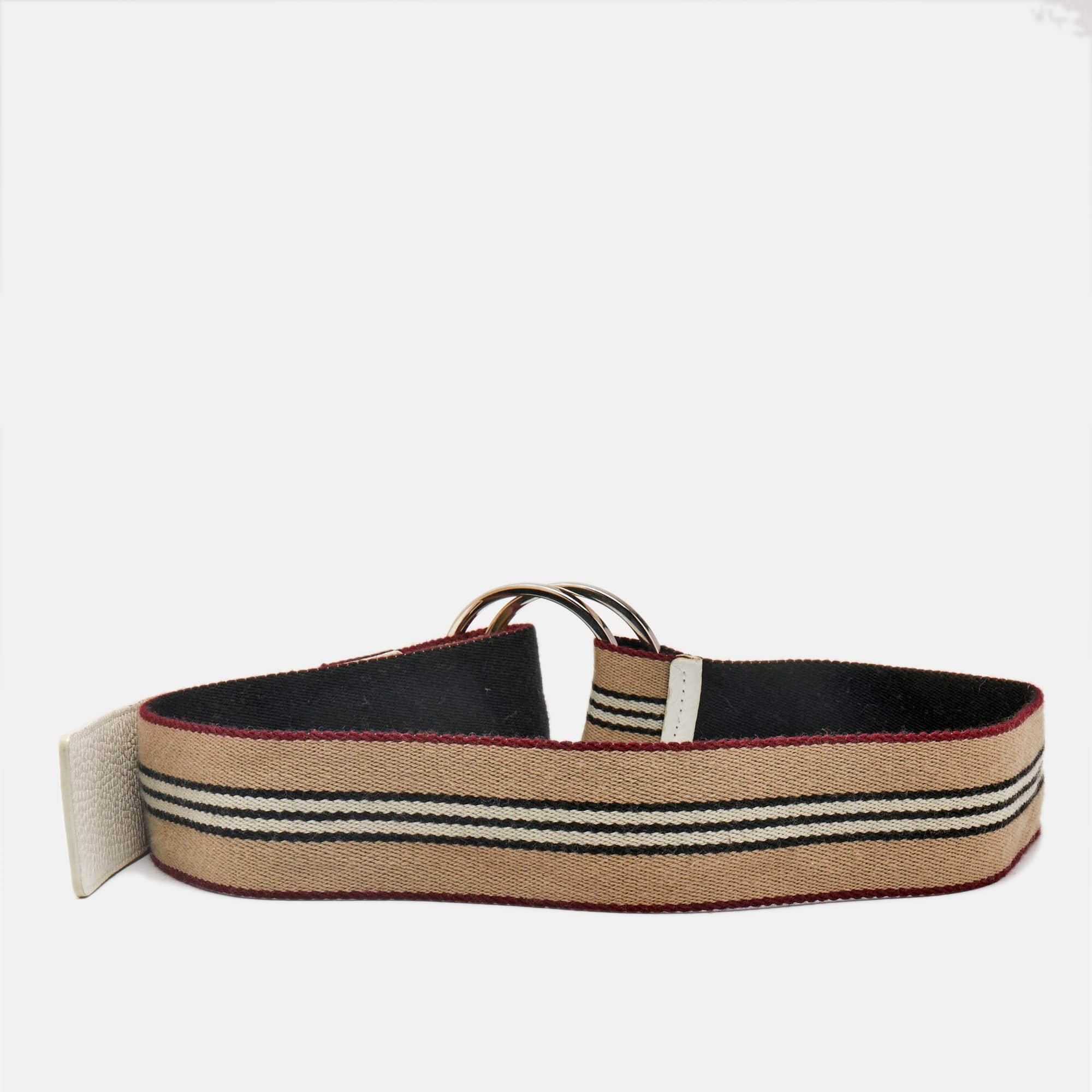 RING Multicolor Icon Stripe Canvas Ring Buckle Belt 100 cm