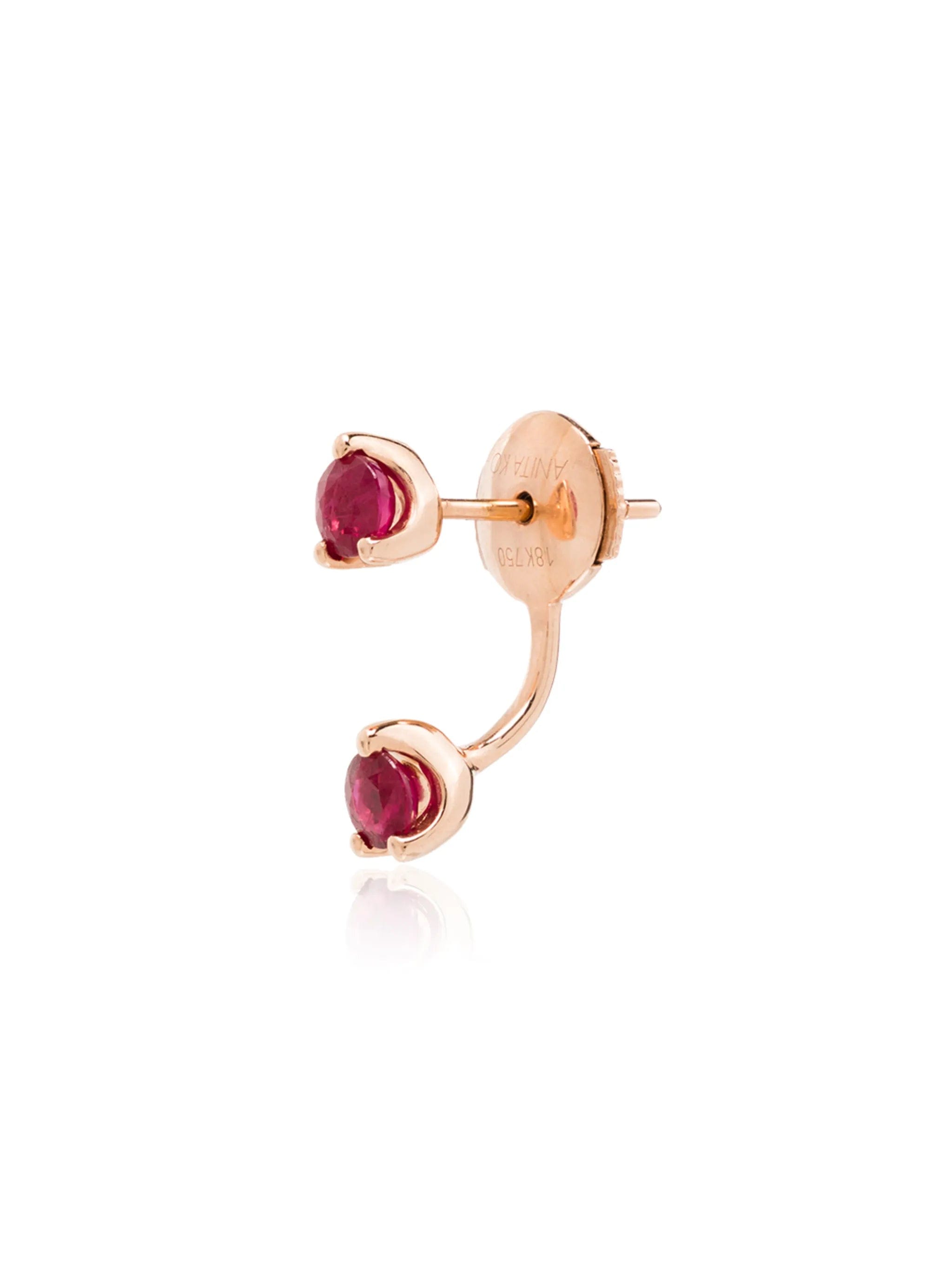 Anita Ko Orbit 18kt rose gold ruby earring