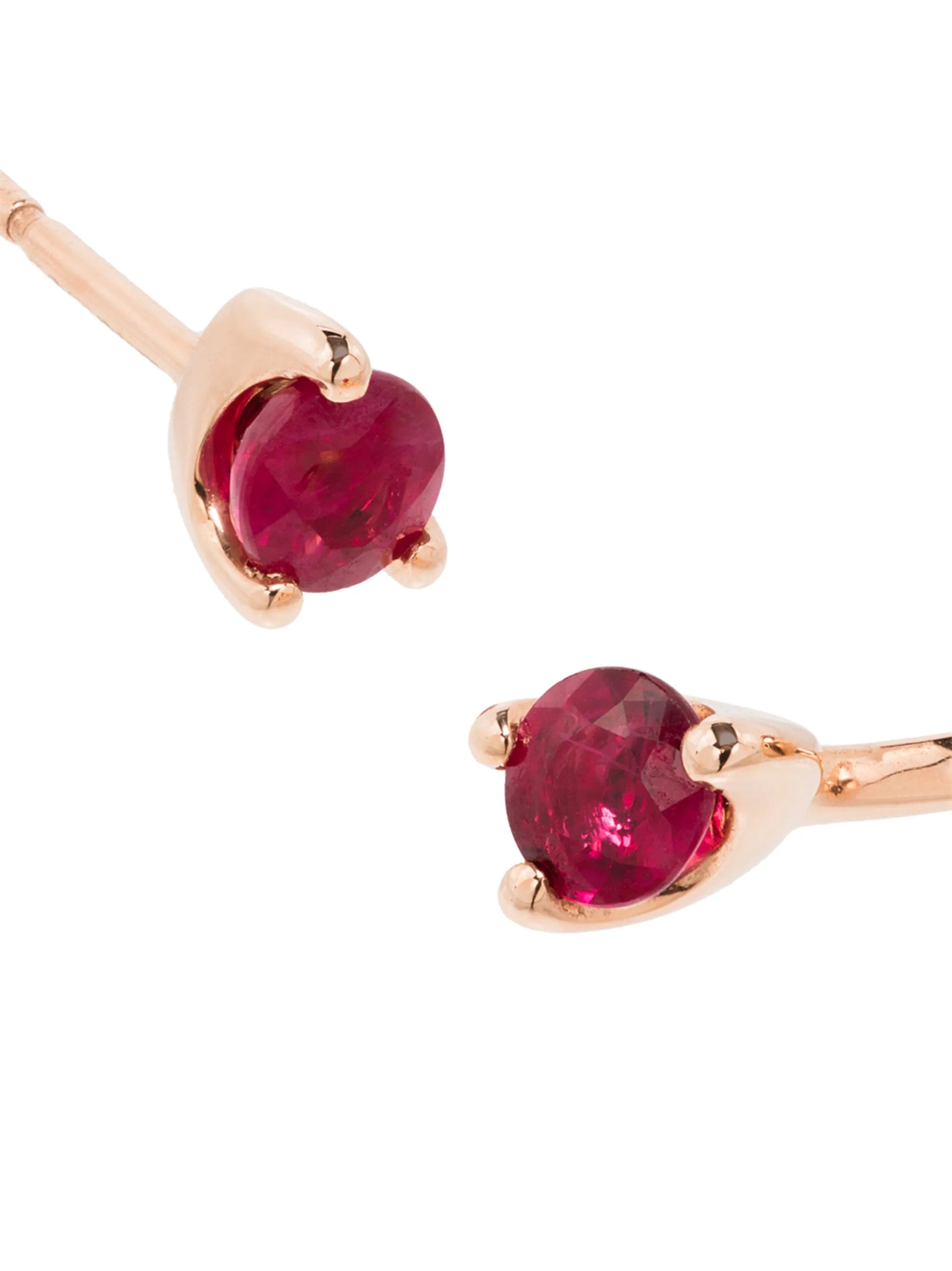 Anita Ko Orbit 18kt rose gold ruby earring