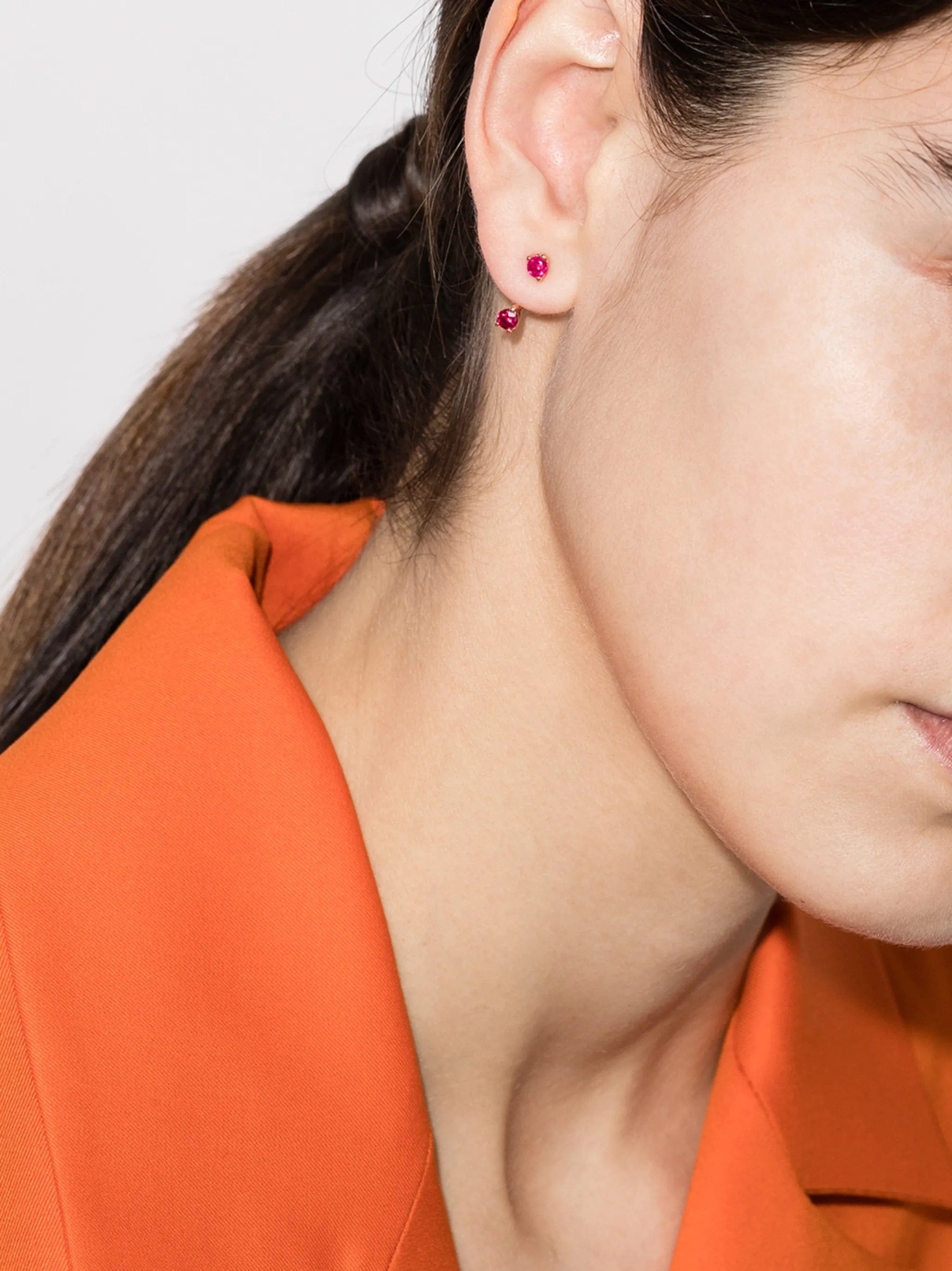 Anita Ko Orbit 18kt rose gold ruby earring