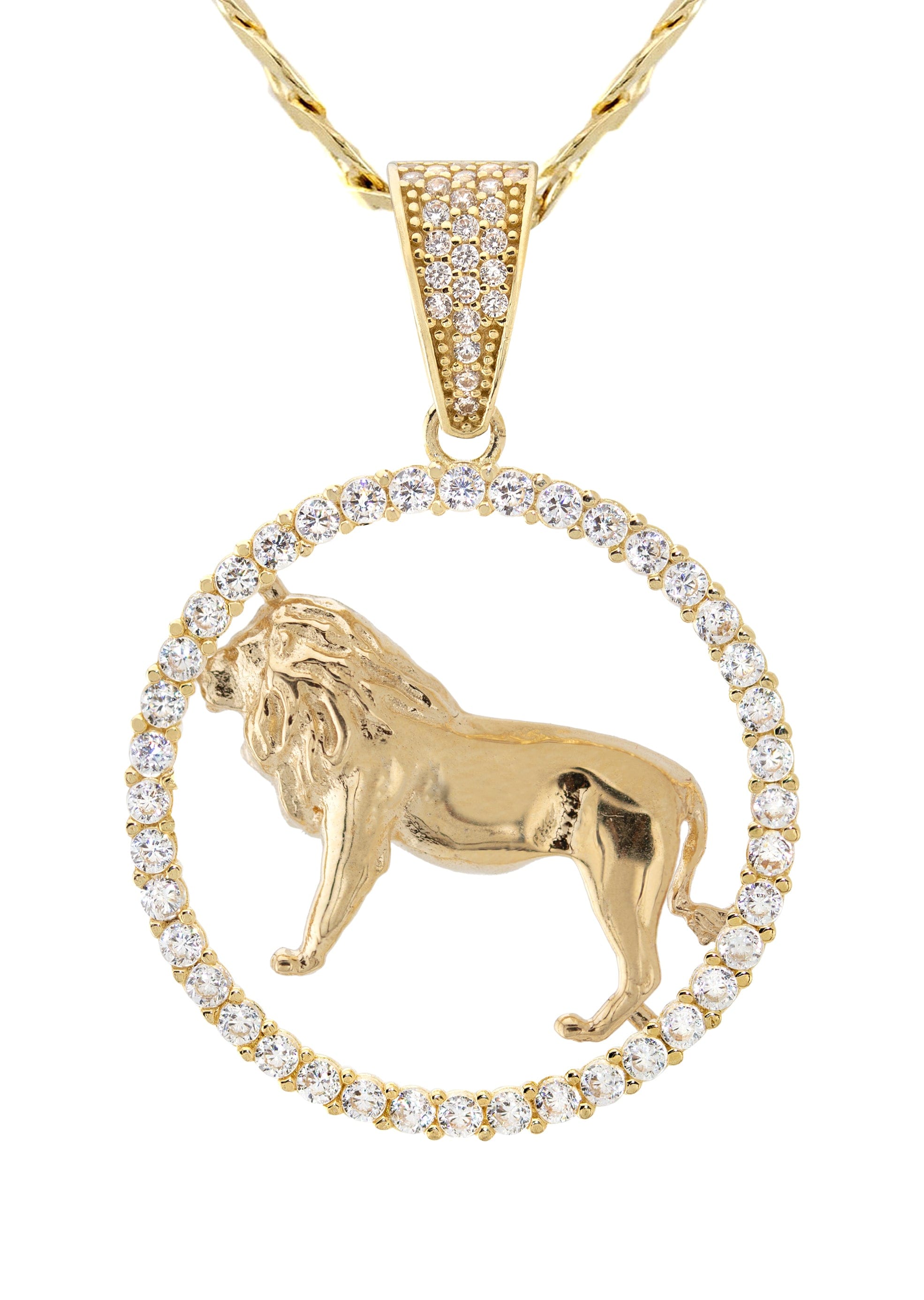 Manufacturer 47 10K Yellow Gold Zodiac Leo Necklace | Appx. 16.8 Grams