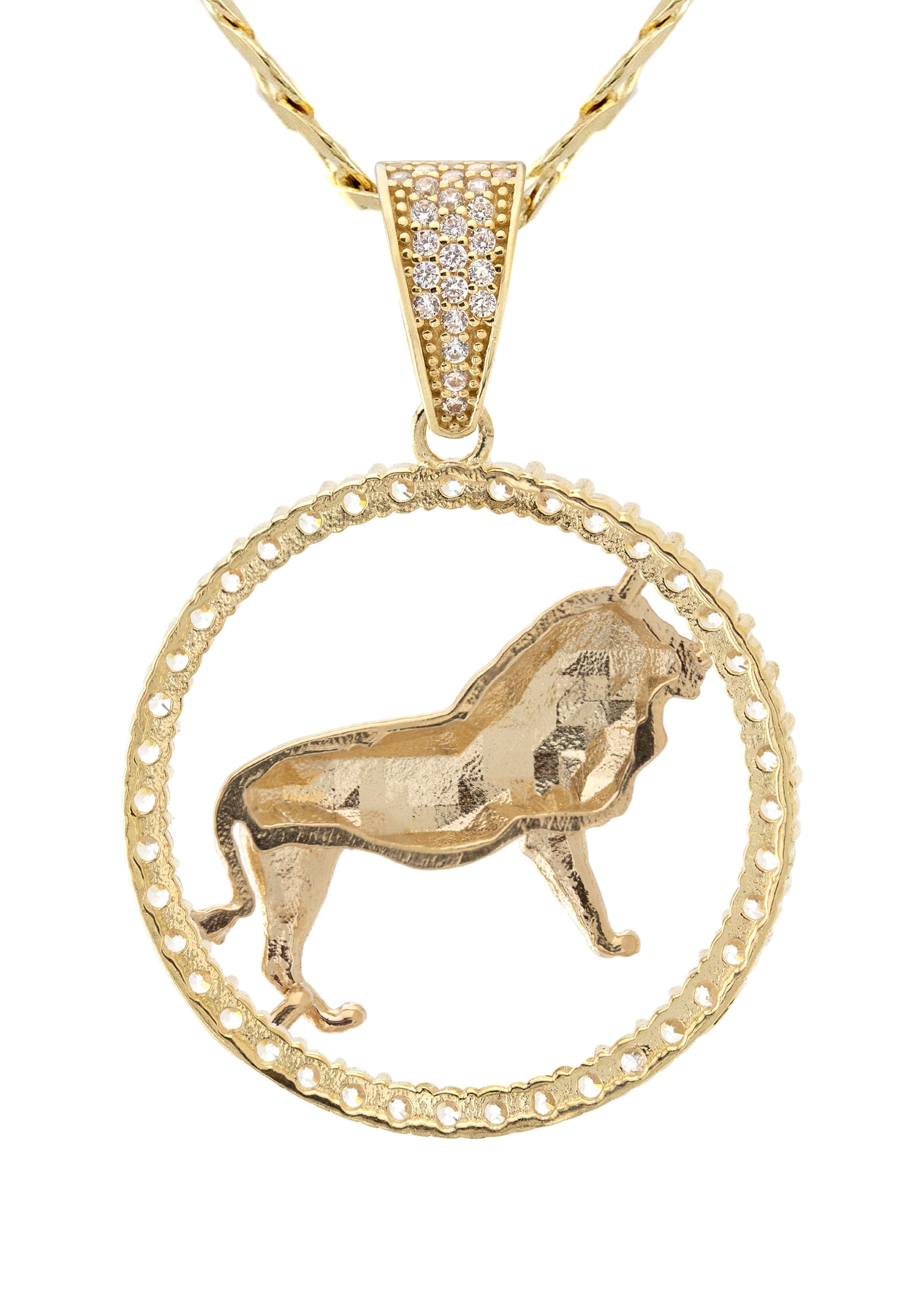 Manufacturer 47 10K Yellow Gold Zodiac Leo Necklace | Appx. 16.8 Grams