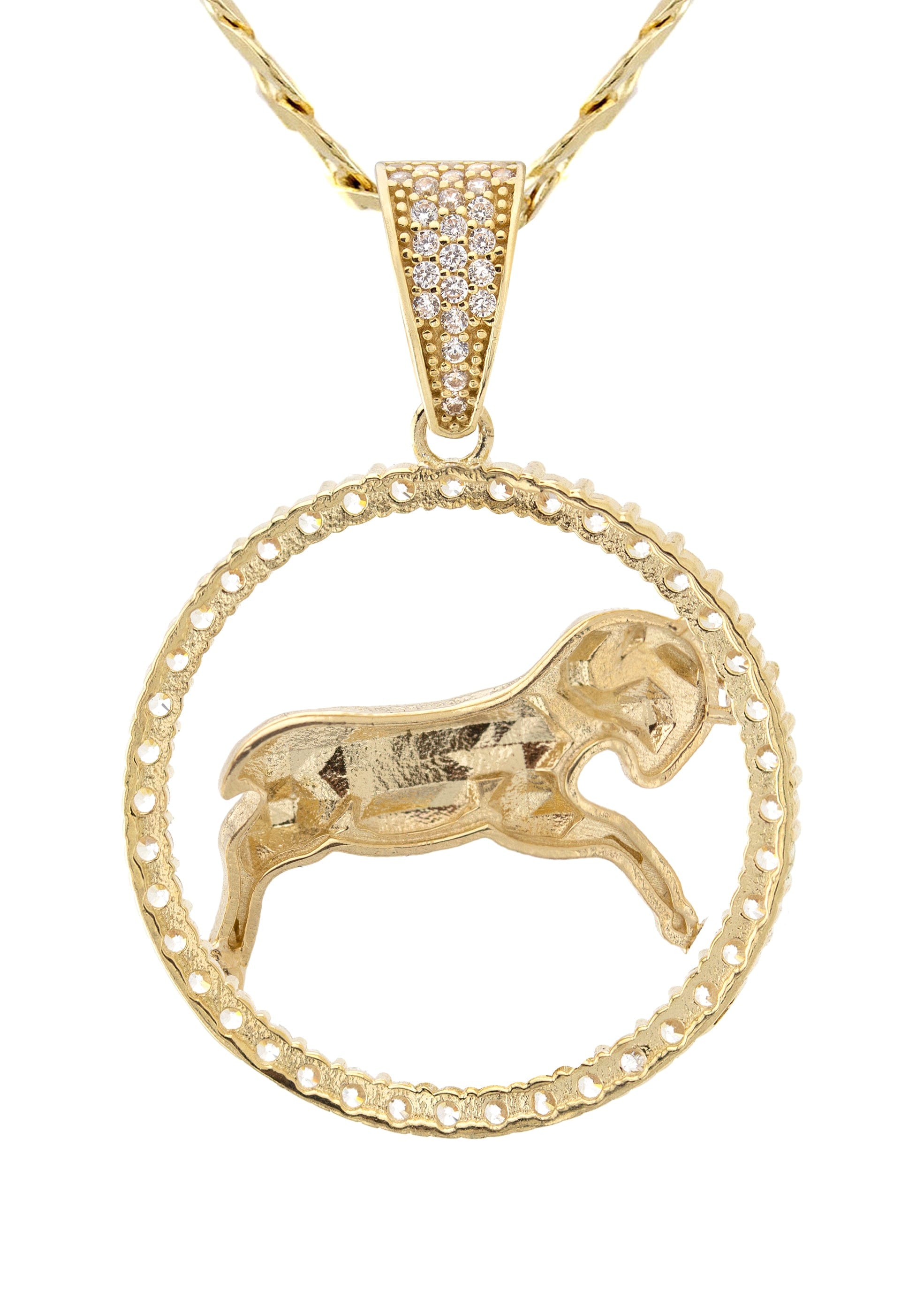 Manufacturer 2 10K Yellow Gold Zodiac Capricorn Necklace | Appx. 16.6 Grams
