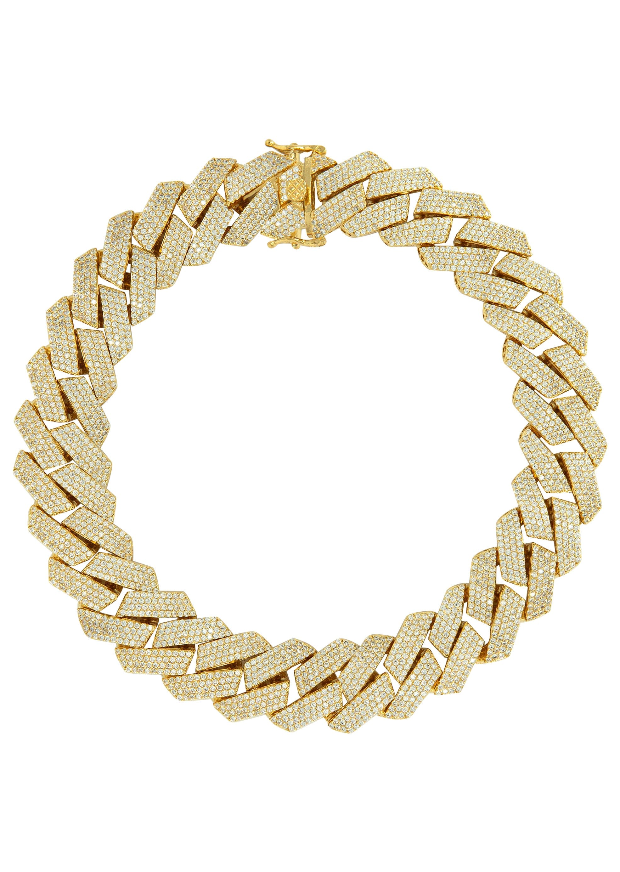 Manufacturer 43 Silver Gold Prong Set Bracelet
