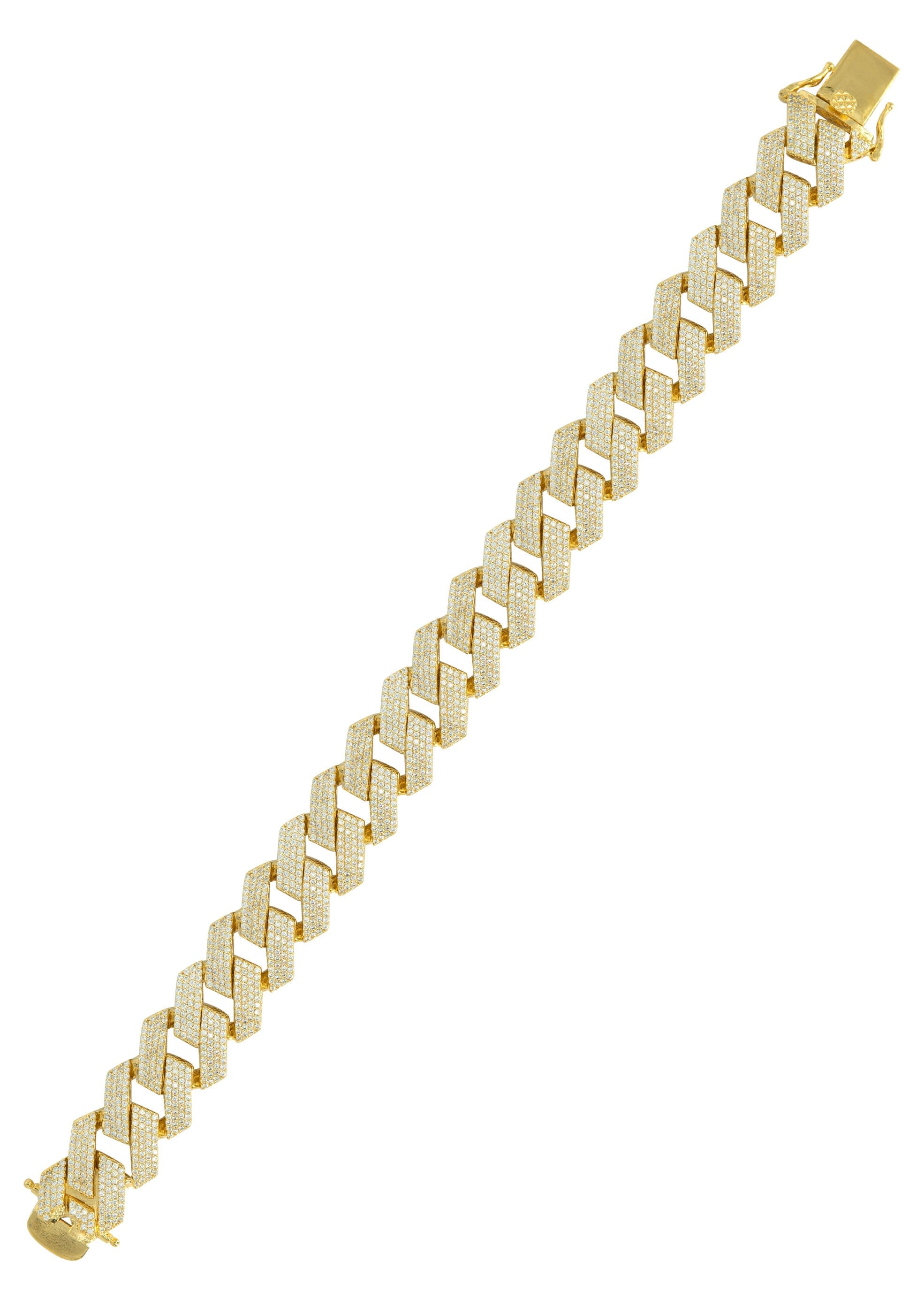 Manufacturer 43 Silver Gold Prong Set Bracelet