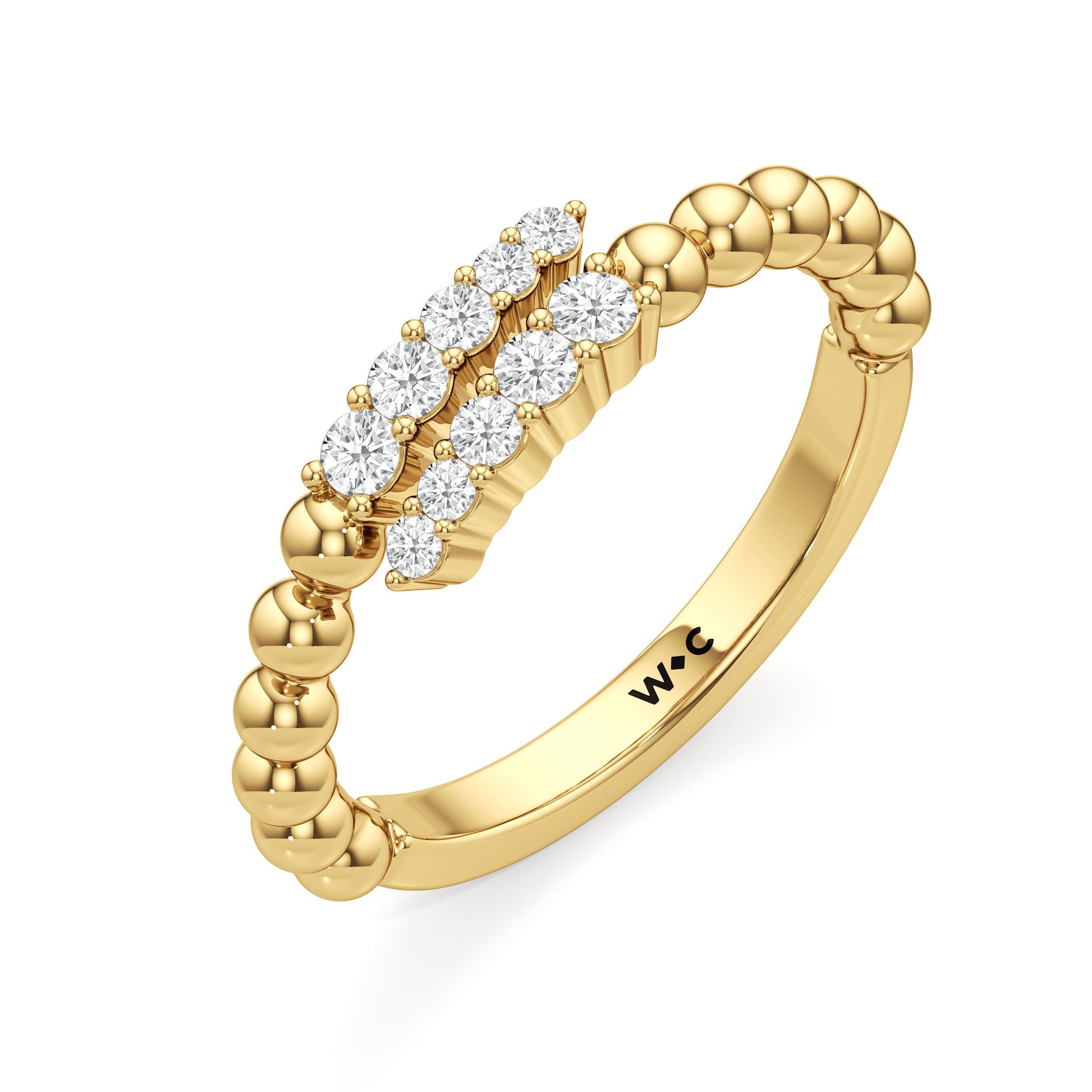 RING The Juliet Beaded Crossover Ring