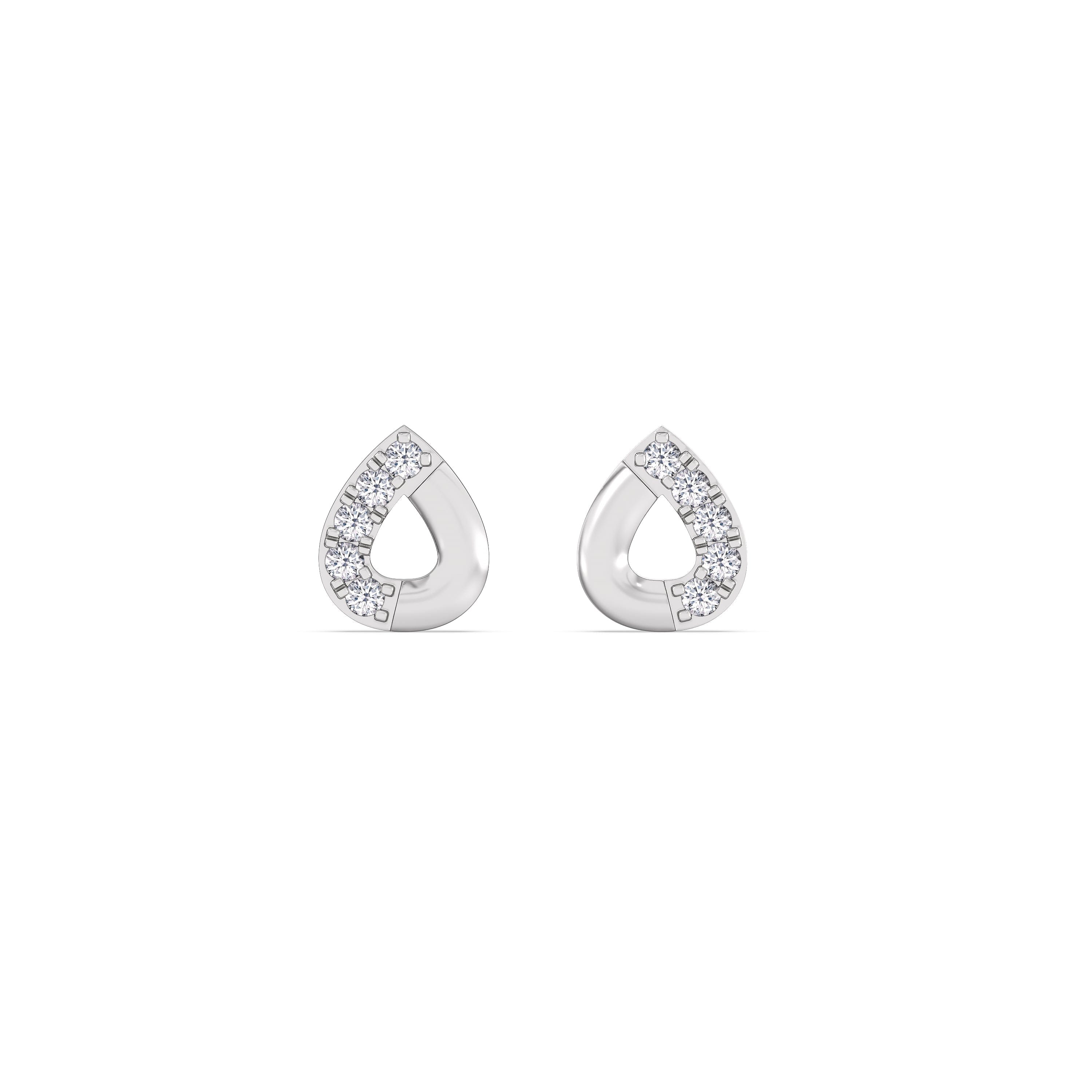 With Clarity Pear Flatback Studs