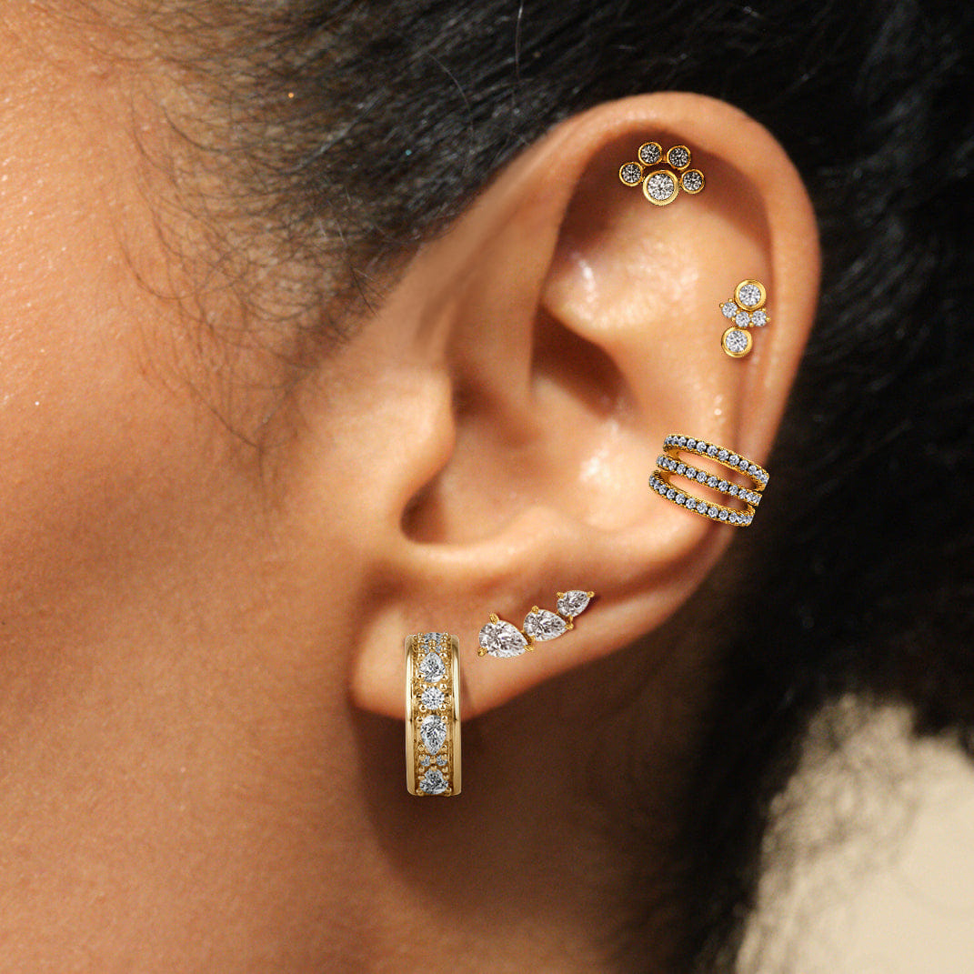 With Clarity Galaxy Flatback Studs